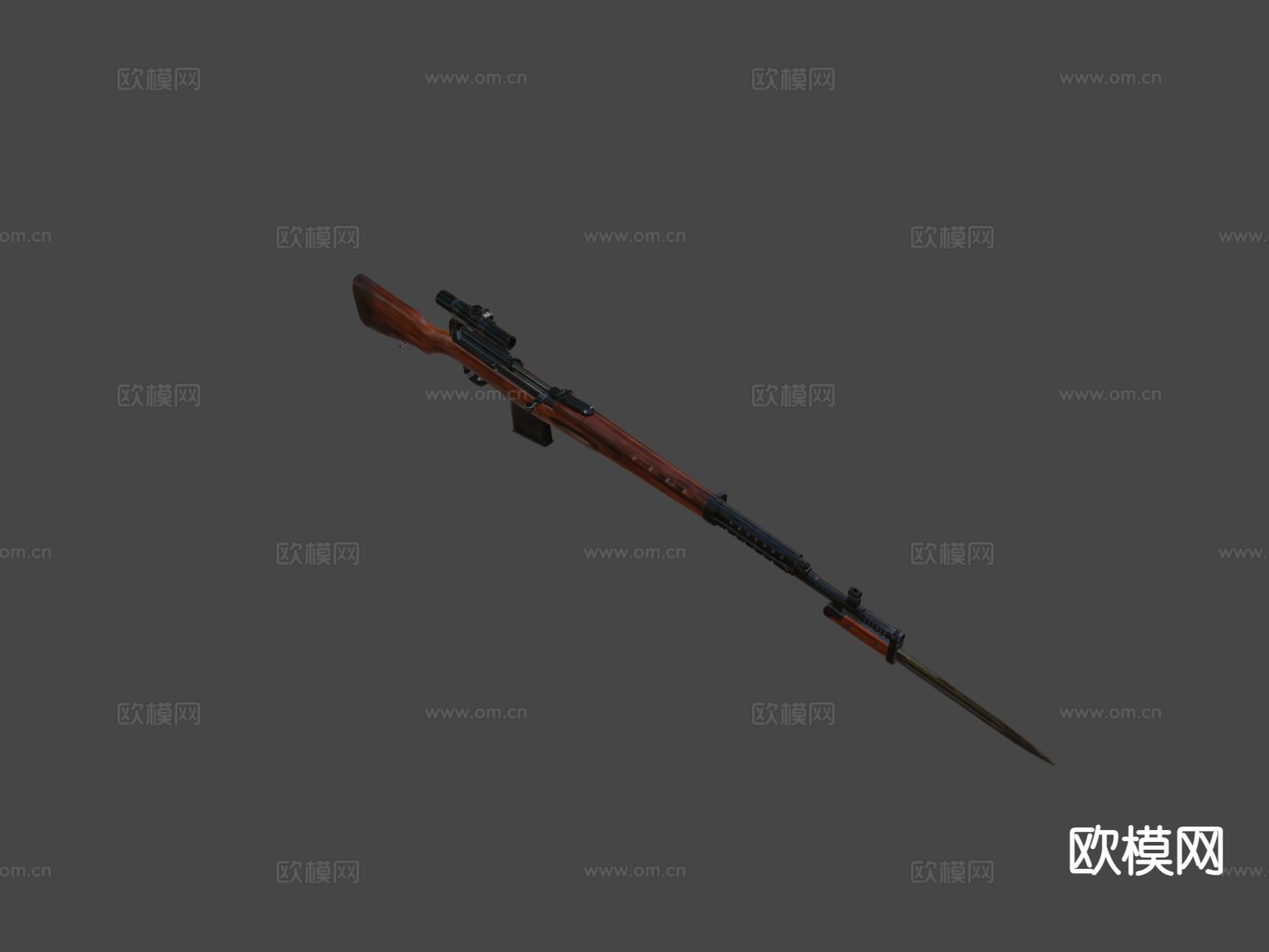 阻击枪 瞄准器su模型下载（渲染图5）