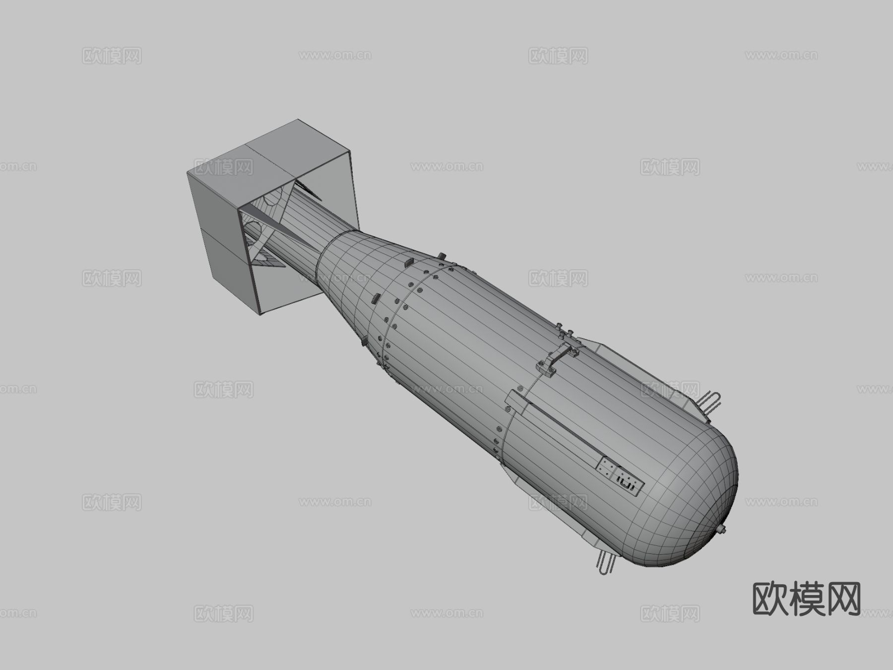 原子弹 武器su模型下载（渲染图3）