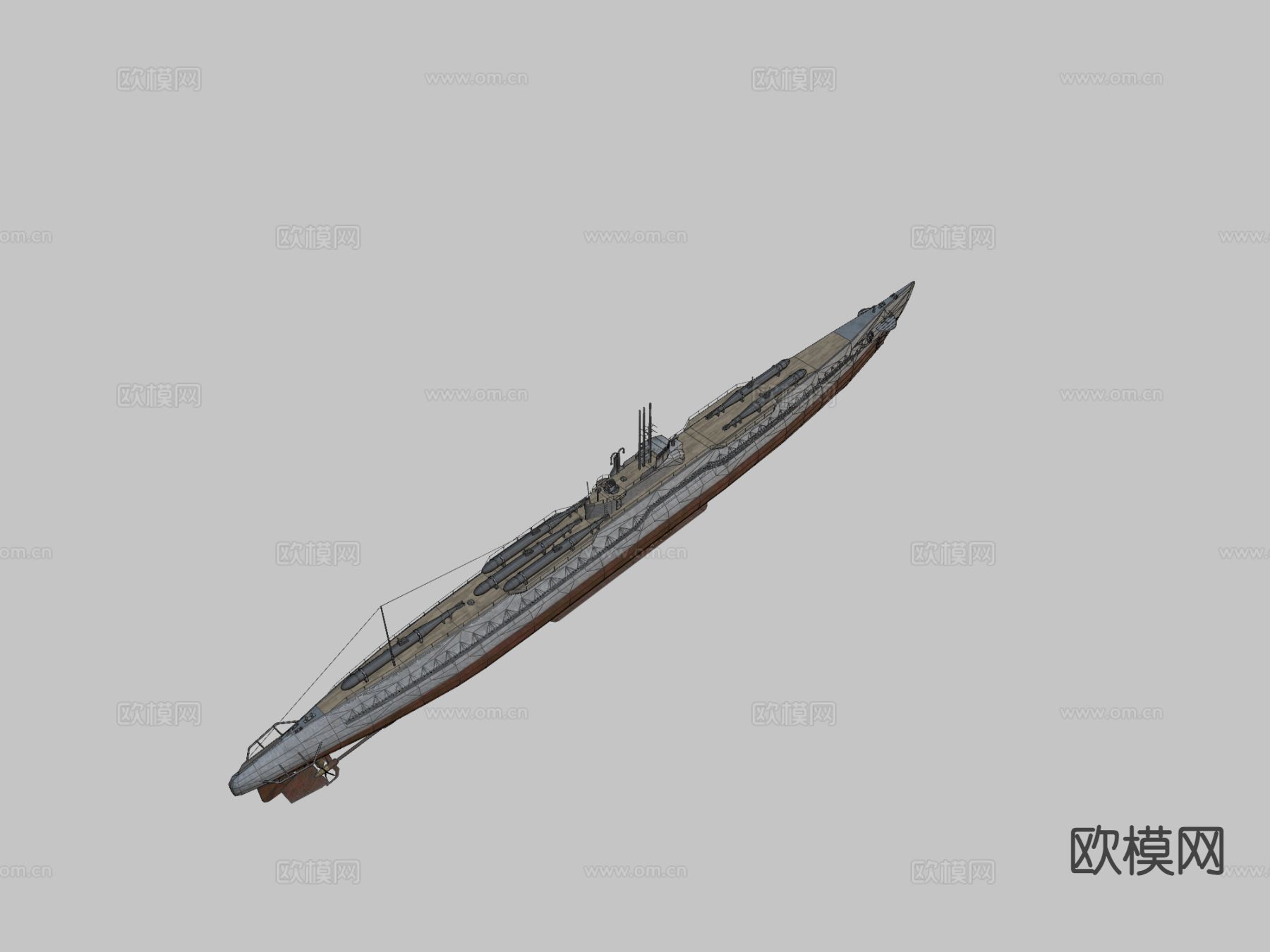 船巡逻舰su模型下载（渲染图4）