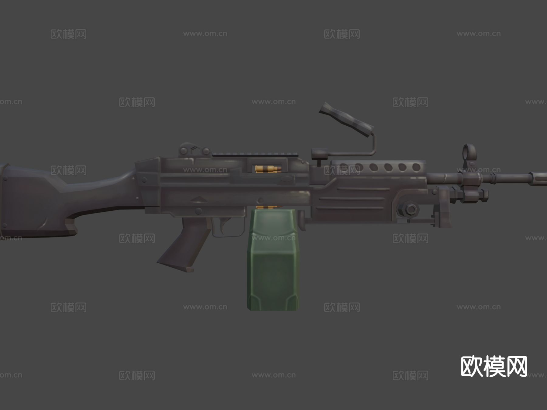 轻机枪su模型下载（渲染图6）