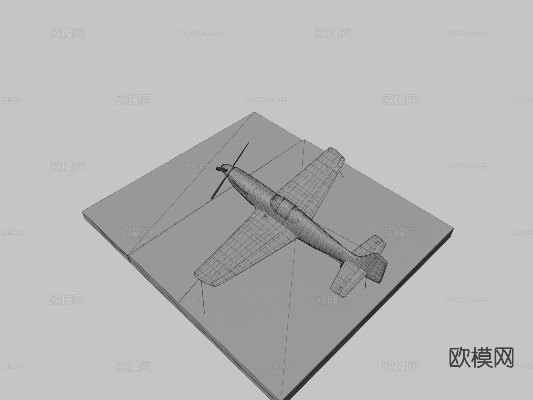 野马战斗机 轰炸机su模型下载（渲染图3）