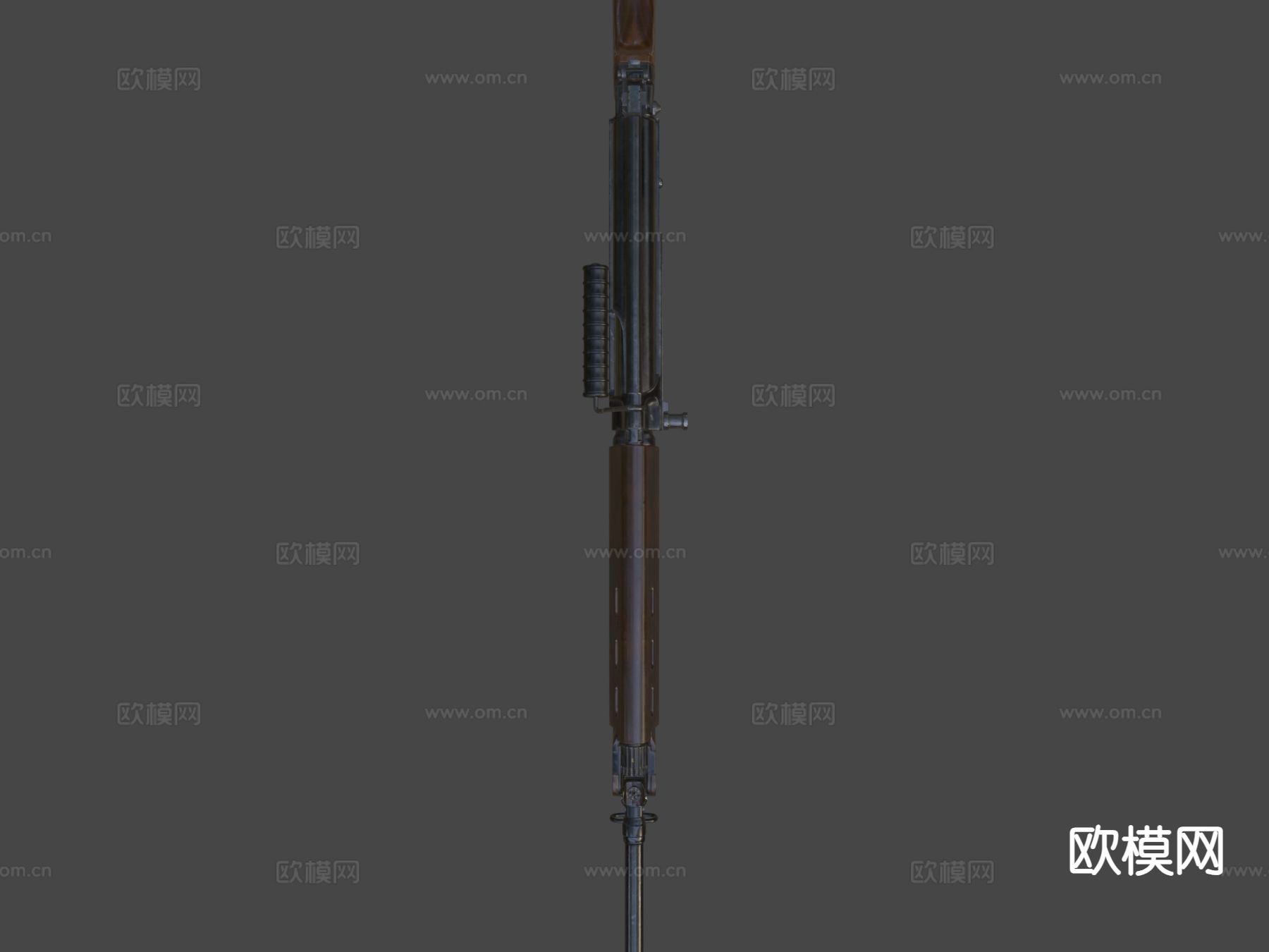折叠式自动步枪su模型下载（渲染图3）