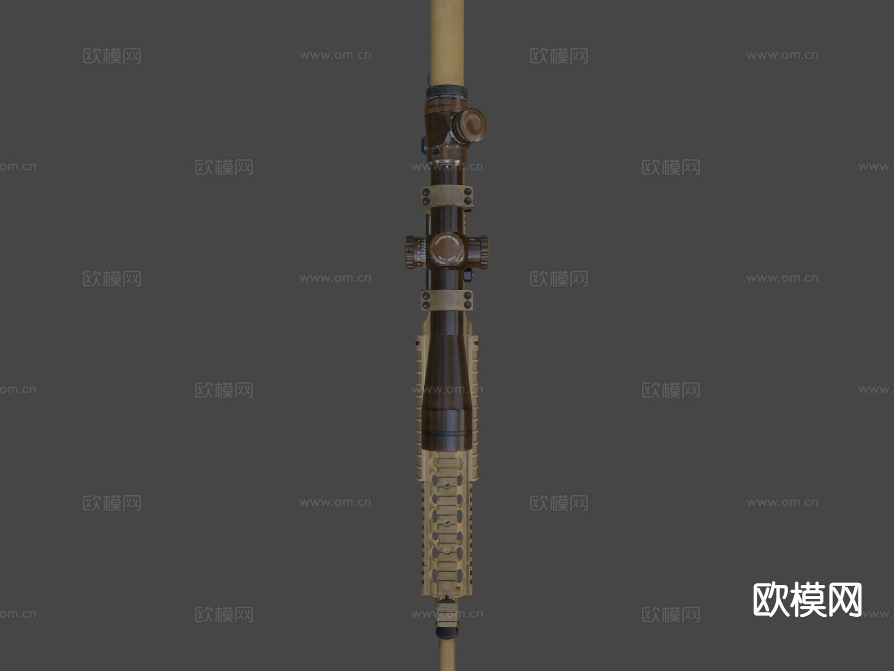 半自动狙击枪su模型下载（渲染图5）