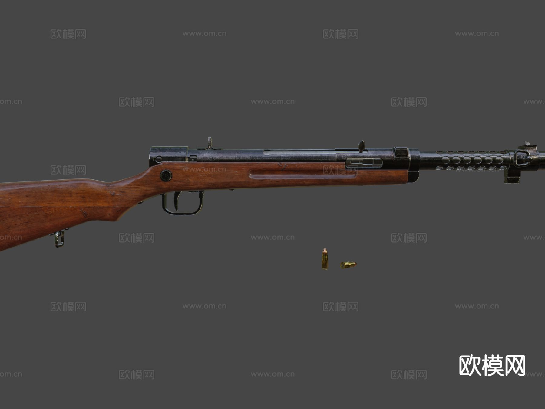 型冲锋枪su模型下载（渲染图6）