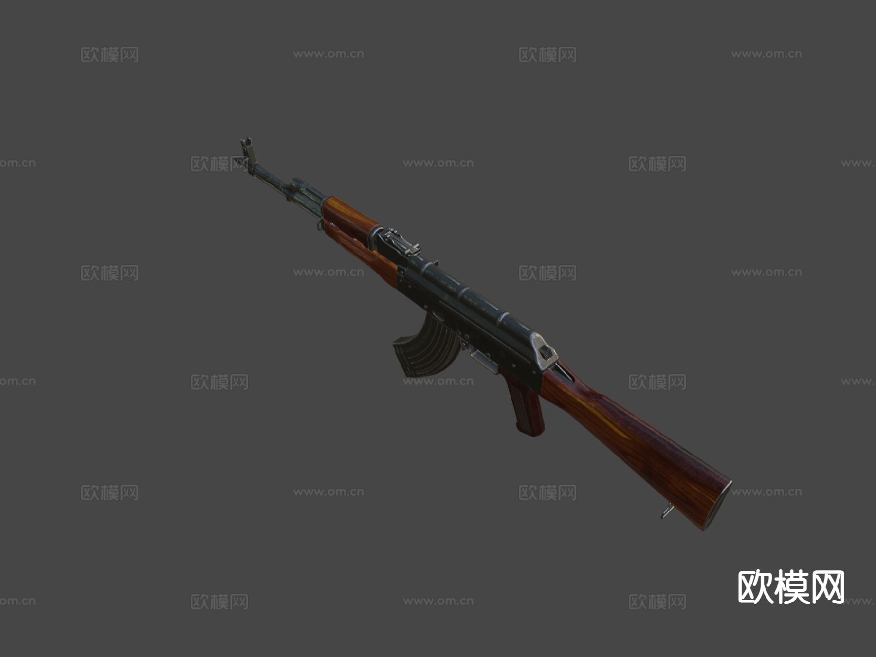 AK47步枪 枪支 枪械su模型下载（渲染图5）