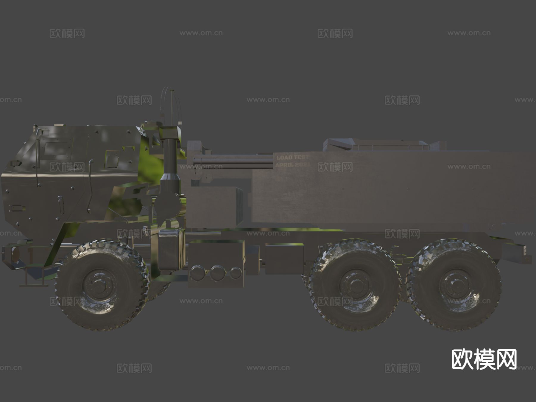 高机动性火箭炮车su模型下载（渲染图7）