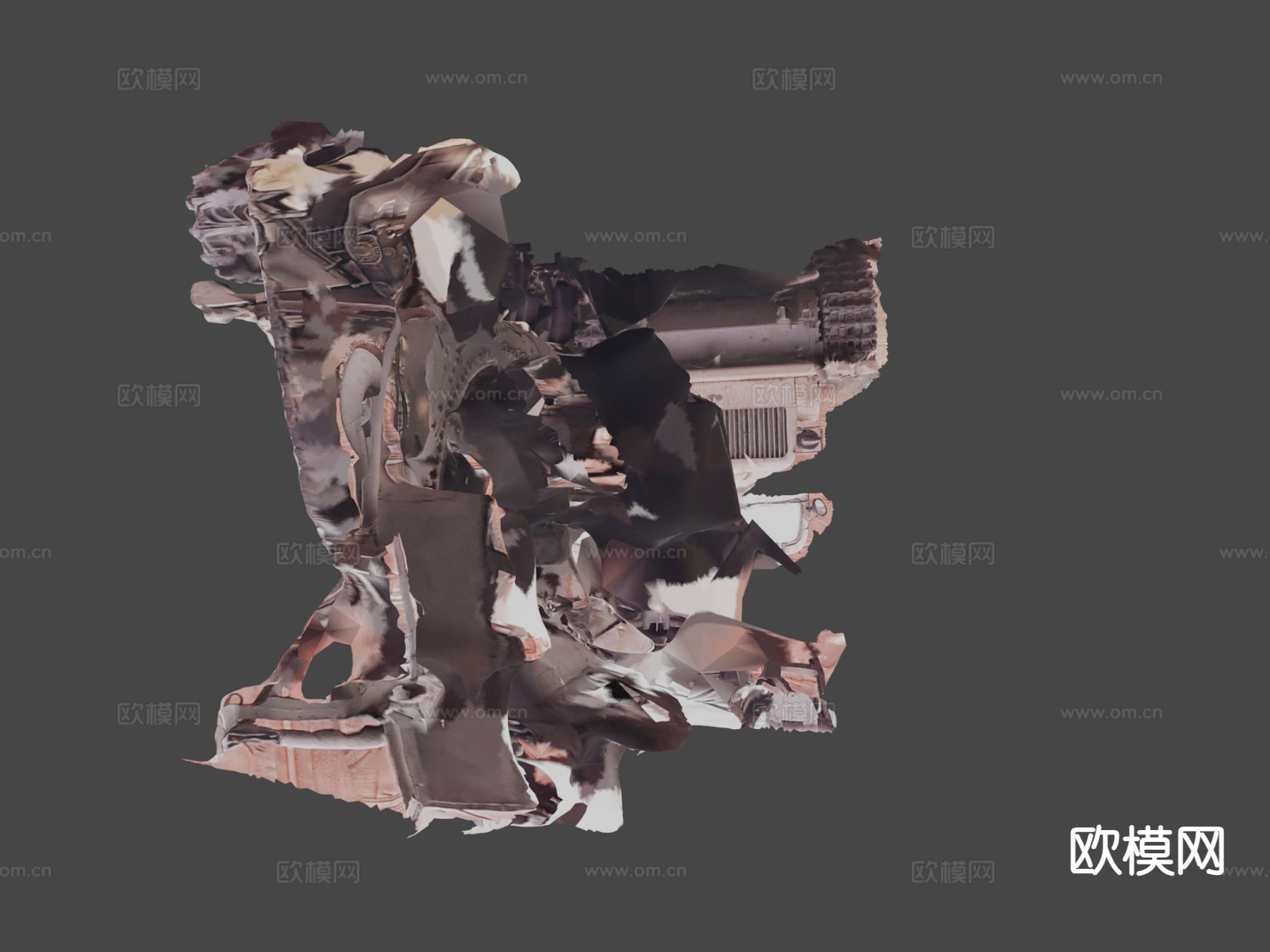 末世改造车 坦克 履带车 装甲车su模型下载（渲染图5）