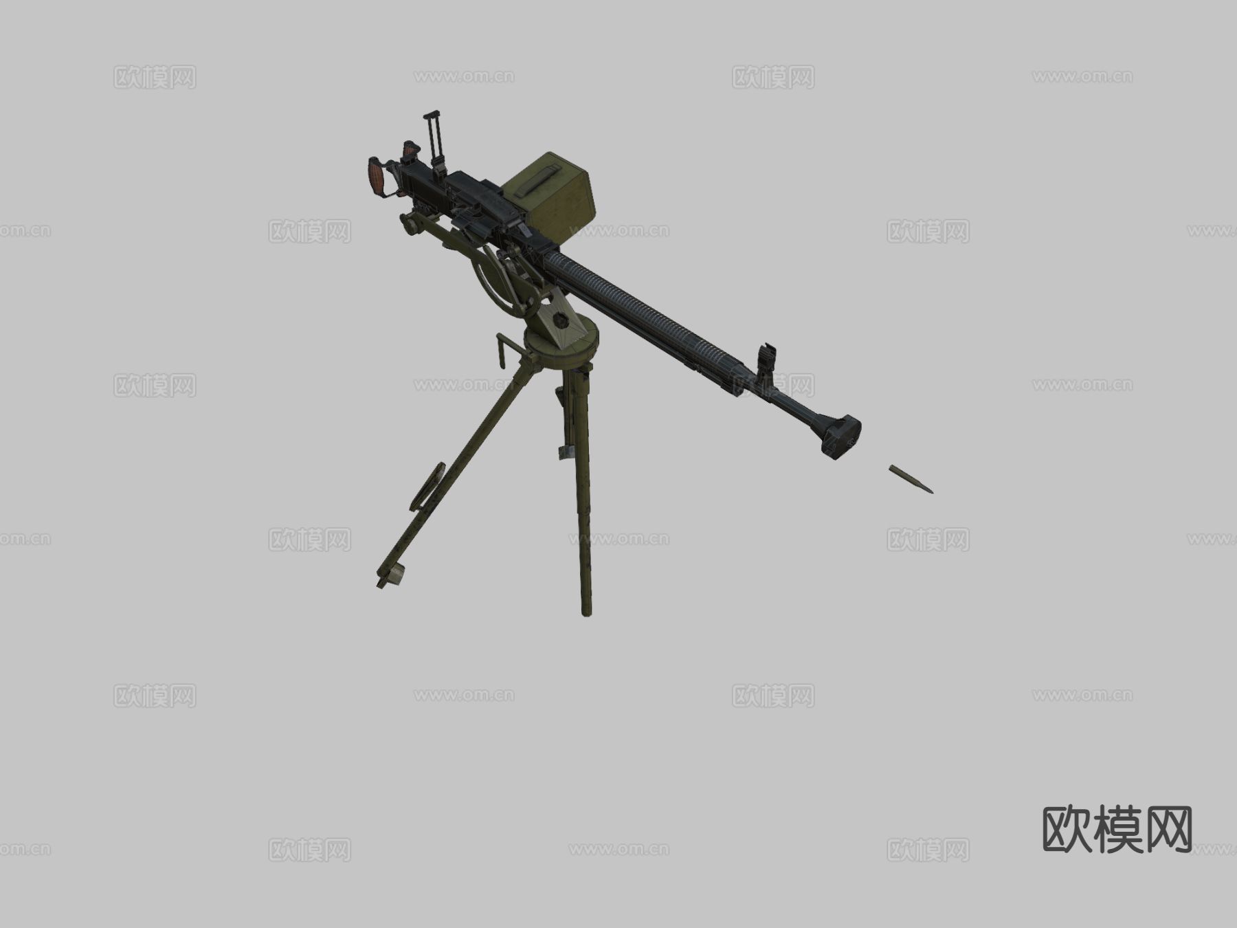 科幻步枪su模型下载（渲染图1）