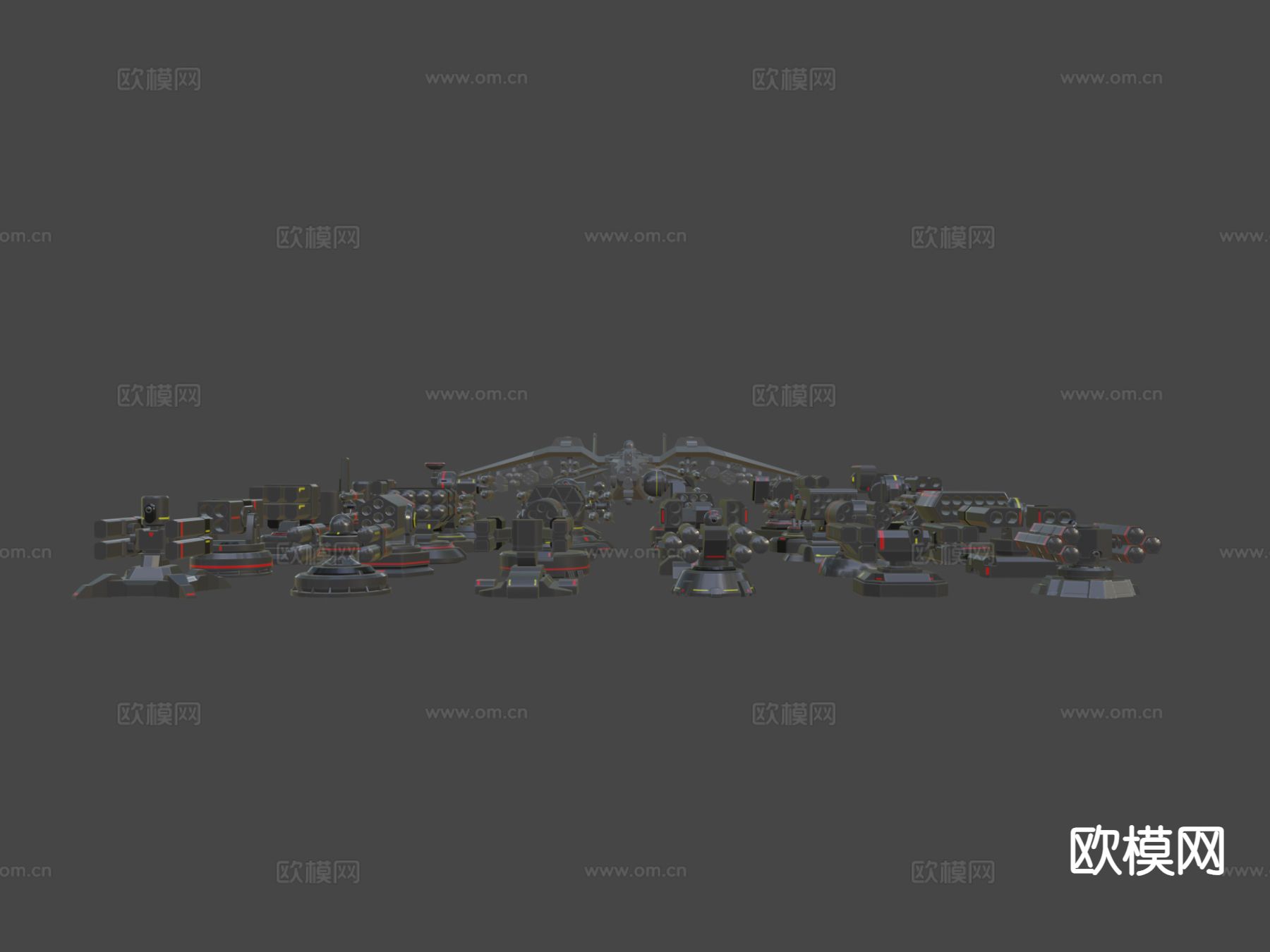 导弹和火箭发射器包su模型下载（渲染图5）