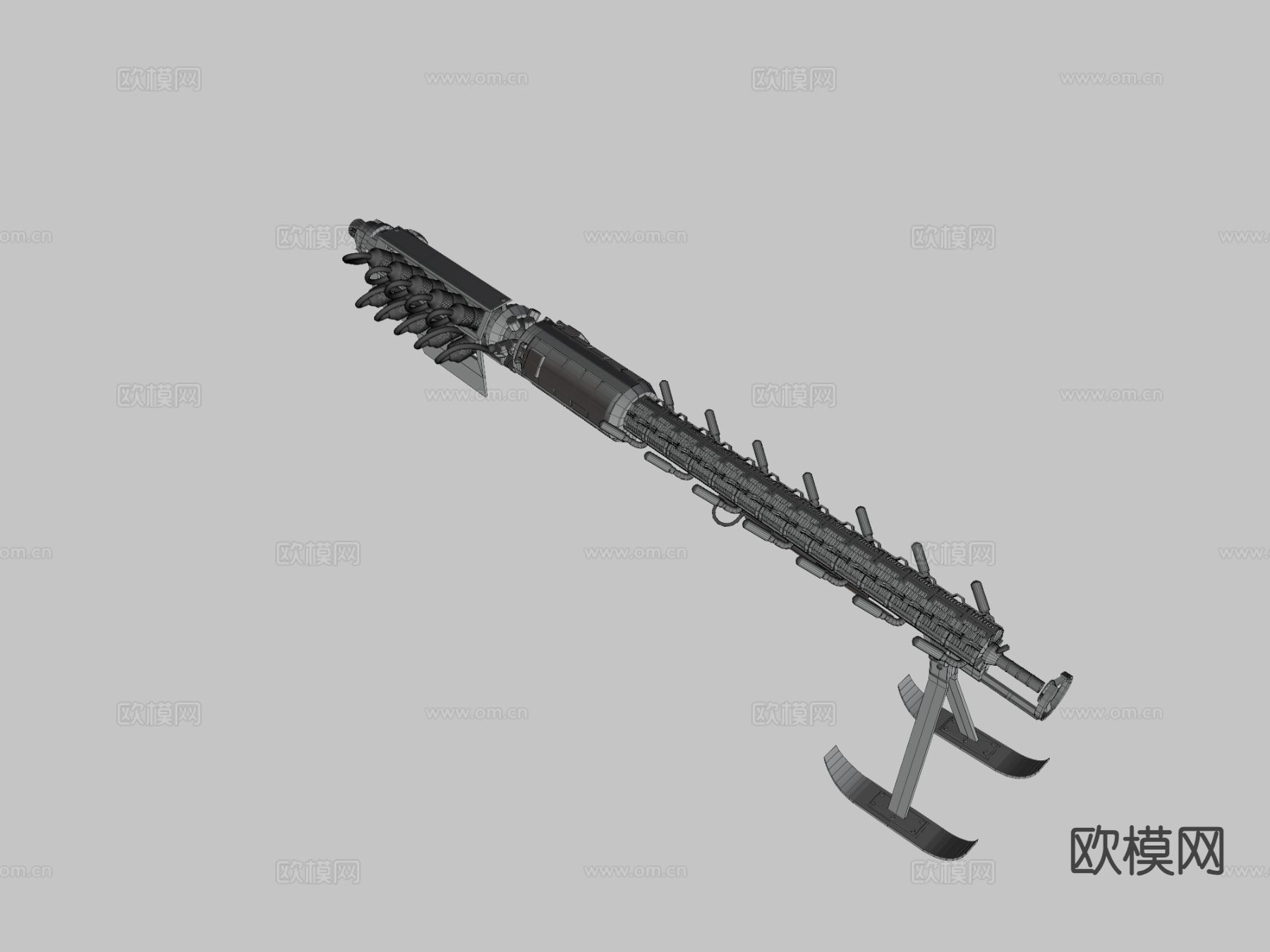 科幻枪 枪支 枪械su模型下载（渲染图3）