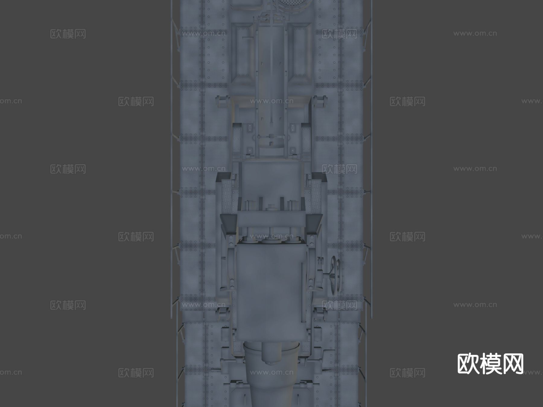 攻城炮 迫击炮 履带车su模型下载（渲染图4）
