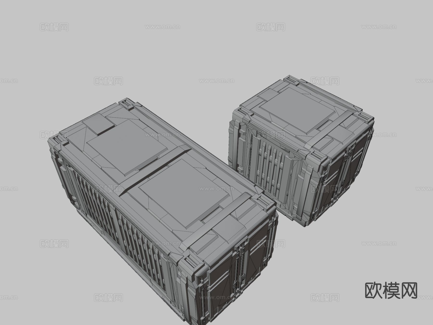 科幻工业容器su模型下载（渲染图1）