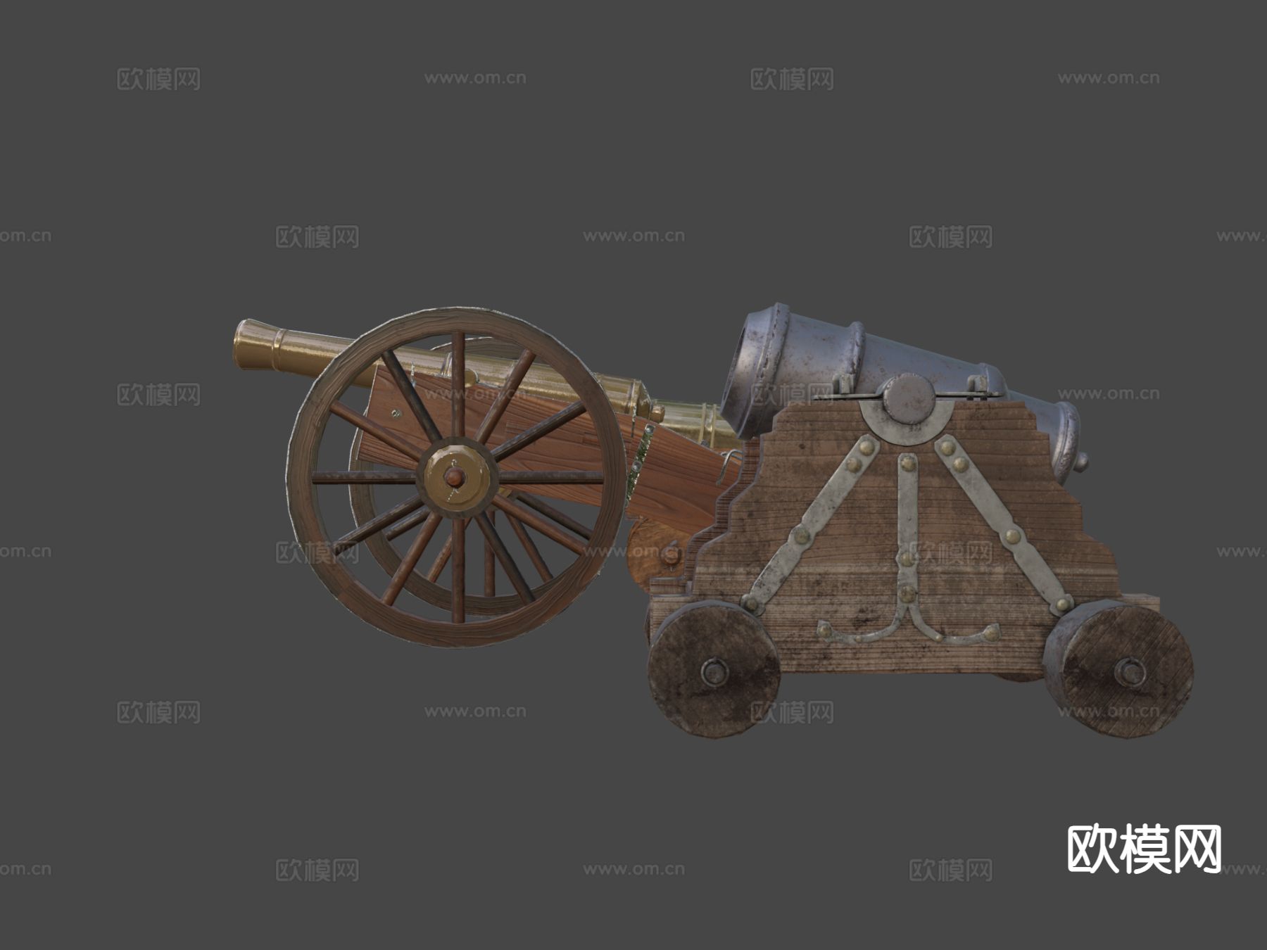 中世纪大炮包su模型下载（渲染图6）