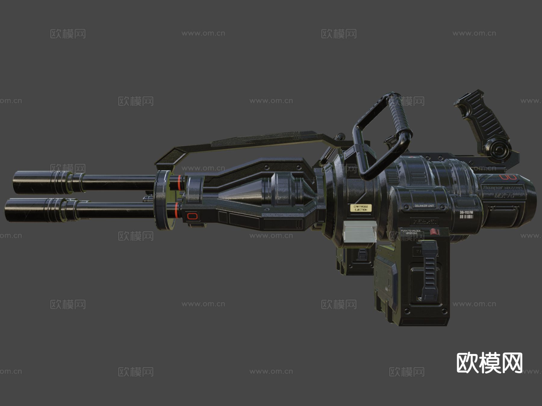 MLK76 科幻迷你炮 武器su模型下载（渲染图5）