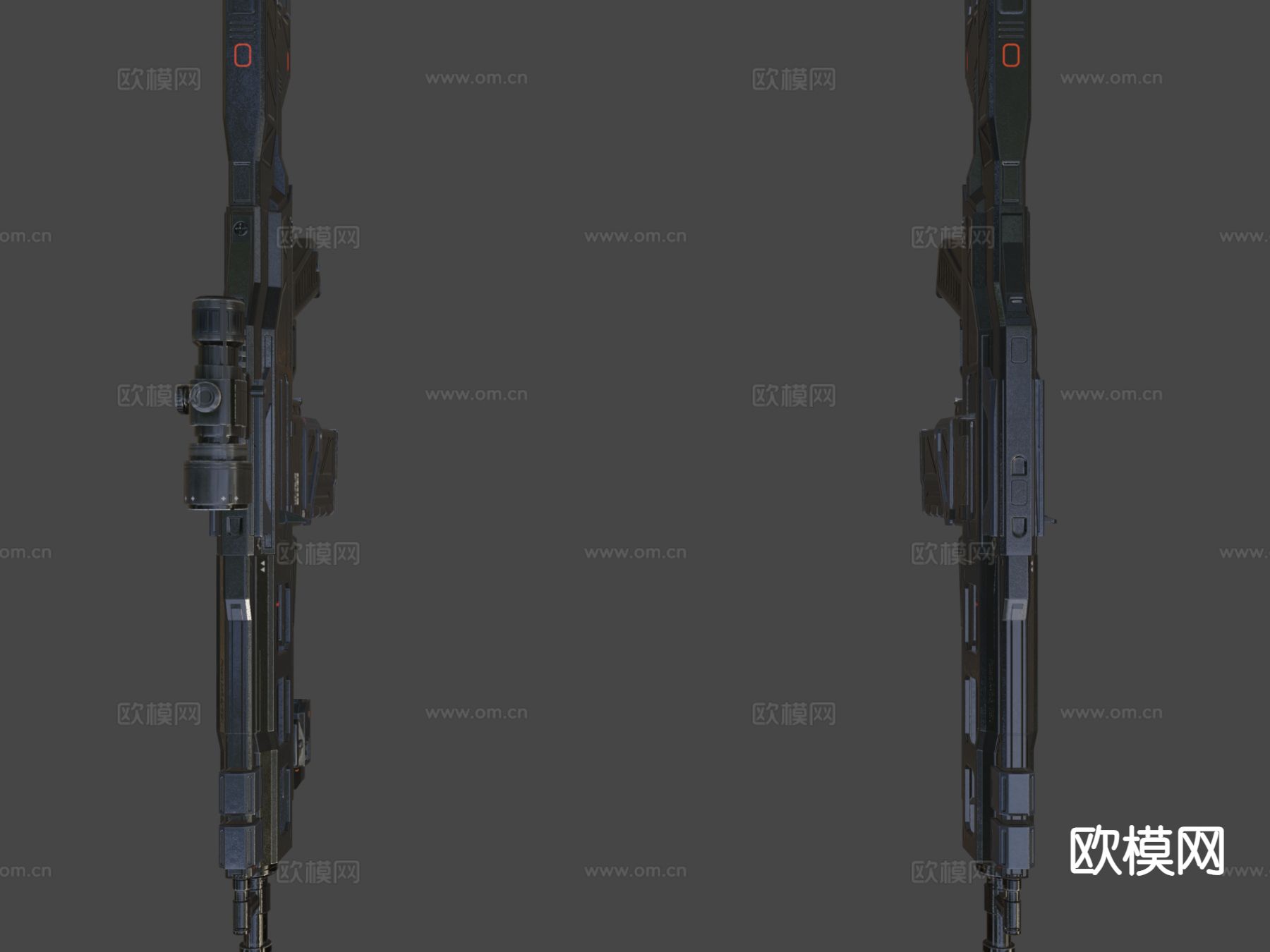 突击步枪 枪支 枪械su模型下载（渲染图7）