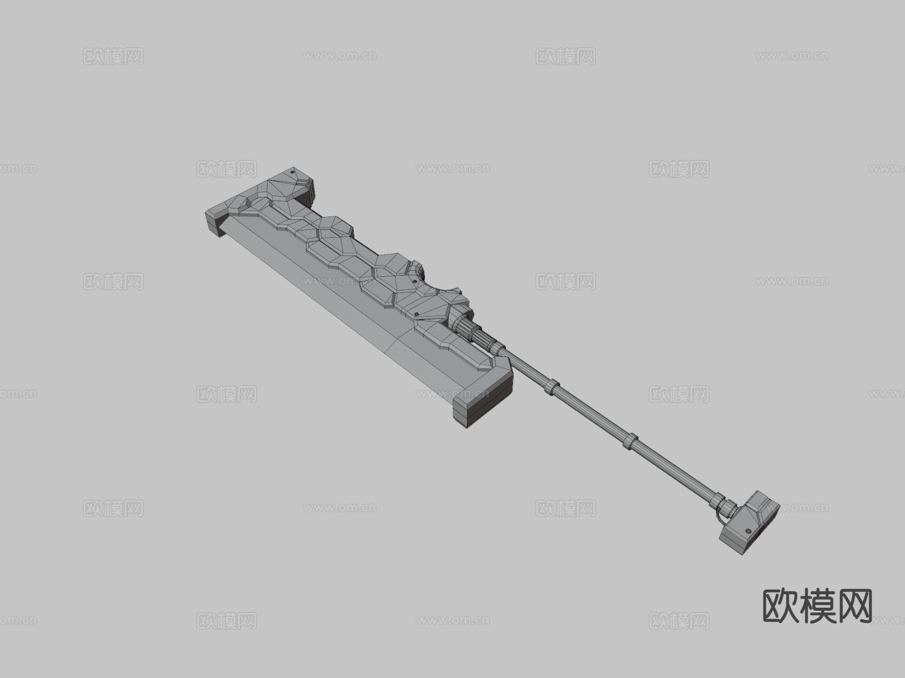 砍刀 光剑 游戏道具su模型下载（渲染图3）