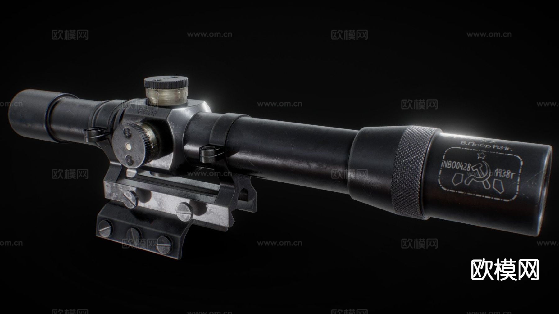 俄罗斯PE瞄准镜su模型下载（渲染图2）