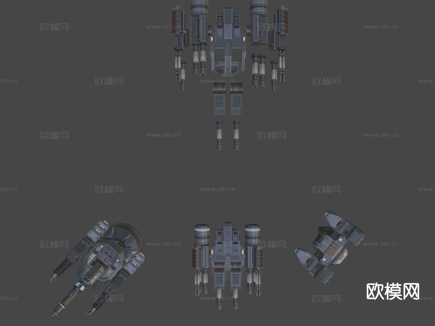 科幻炮塔su模型下载（渲染图7）
