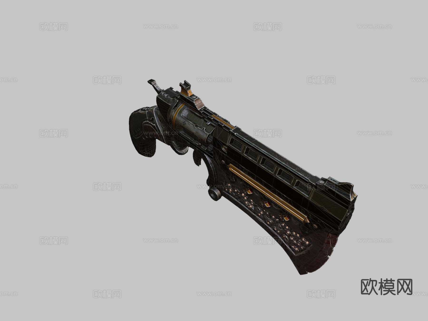 左轮手枪 枪支 枪械su模型下载（渲染图1）