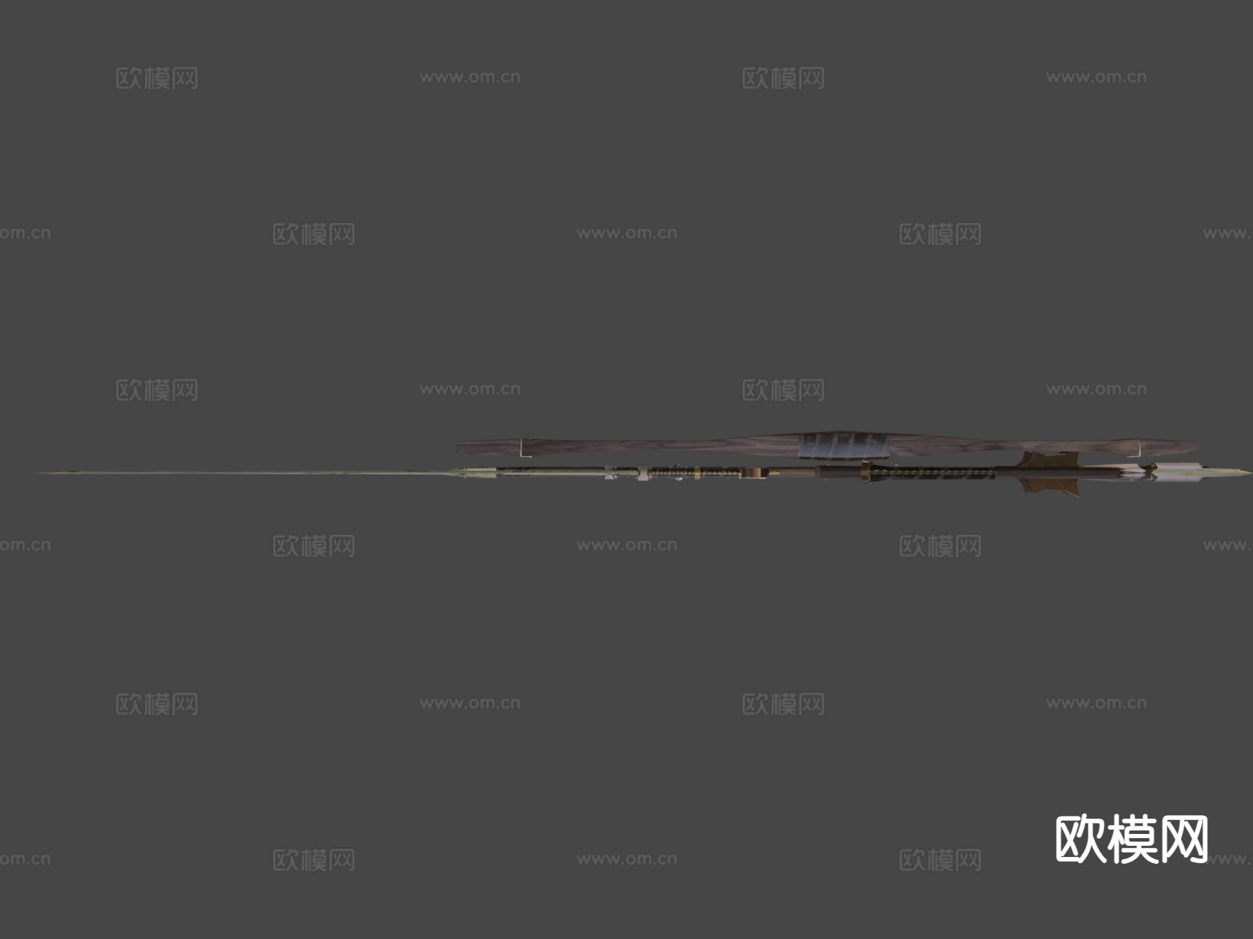 生锈的强盗武器套装su模型下载（渲染图4）