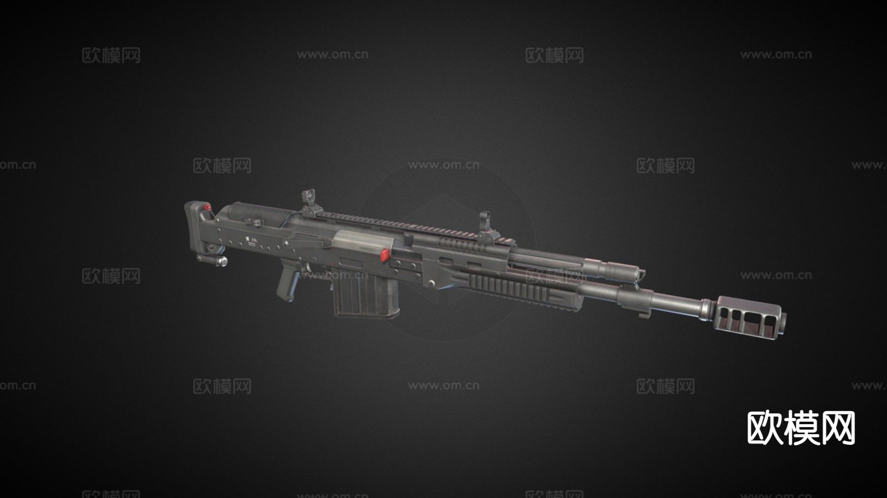 AK-50反器材步枪su模型下载（渲染图2）