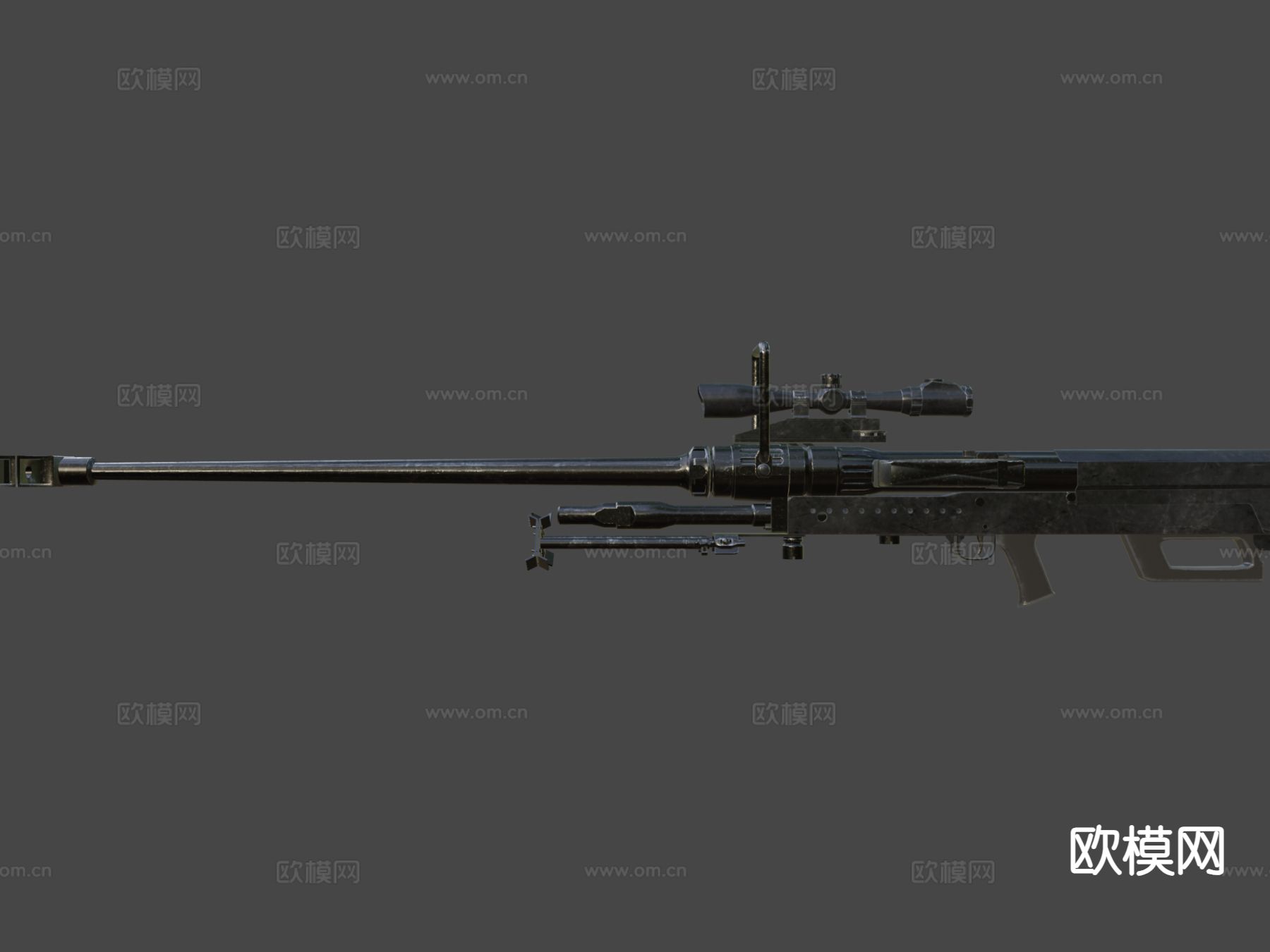 MW阻击枪su模型下载（渲染图6）