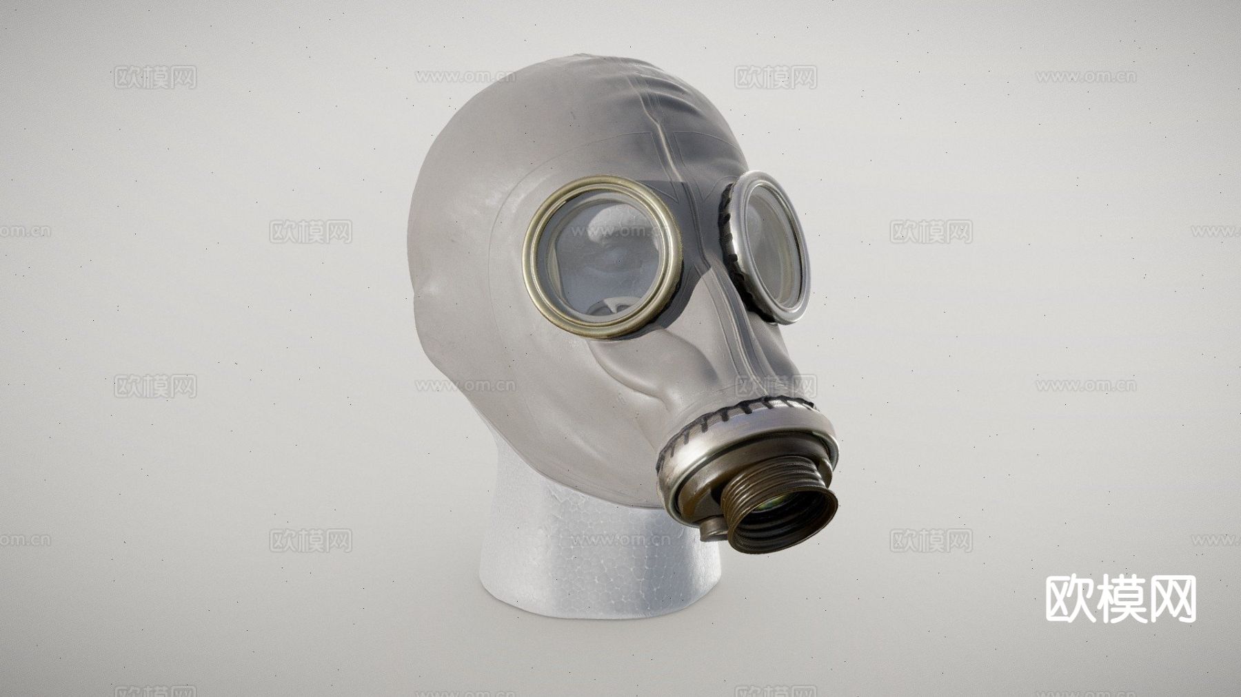 苏联防毒面具su模型下载（渲染图2）