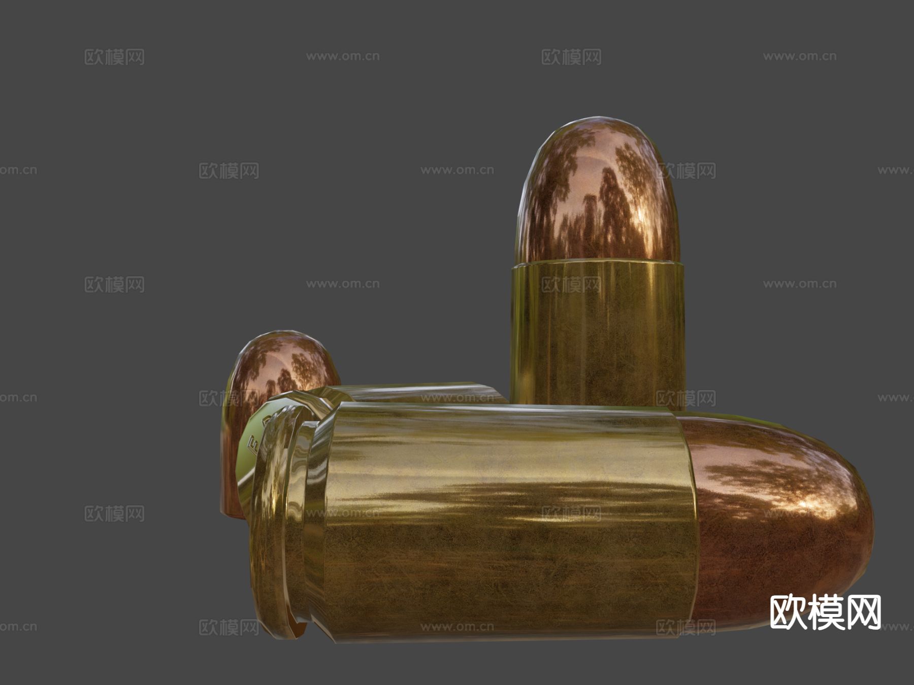 9x19mm弹药 子弹su模型下载（渲染图6）