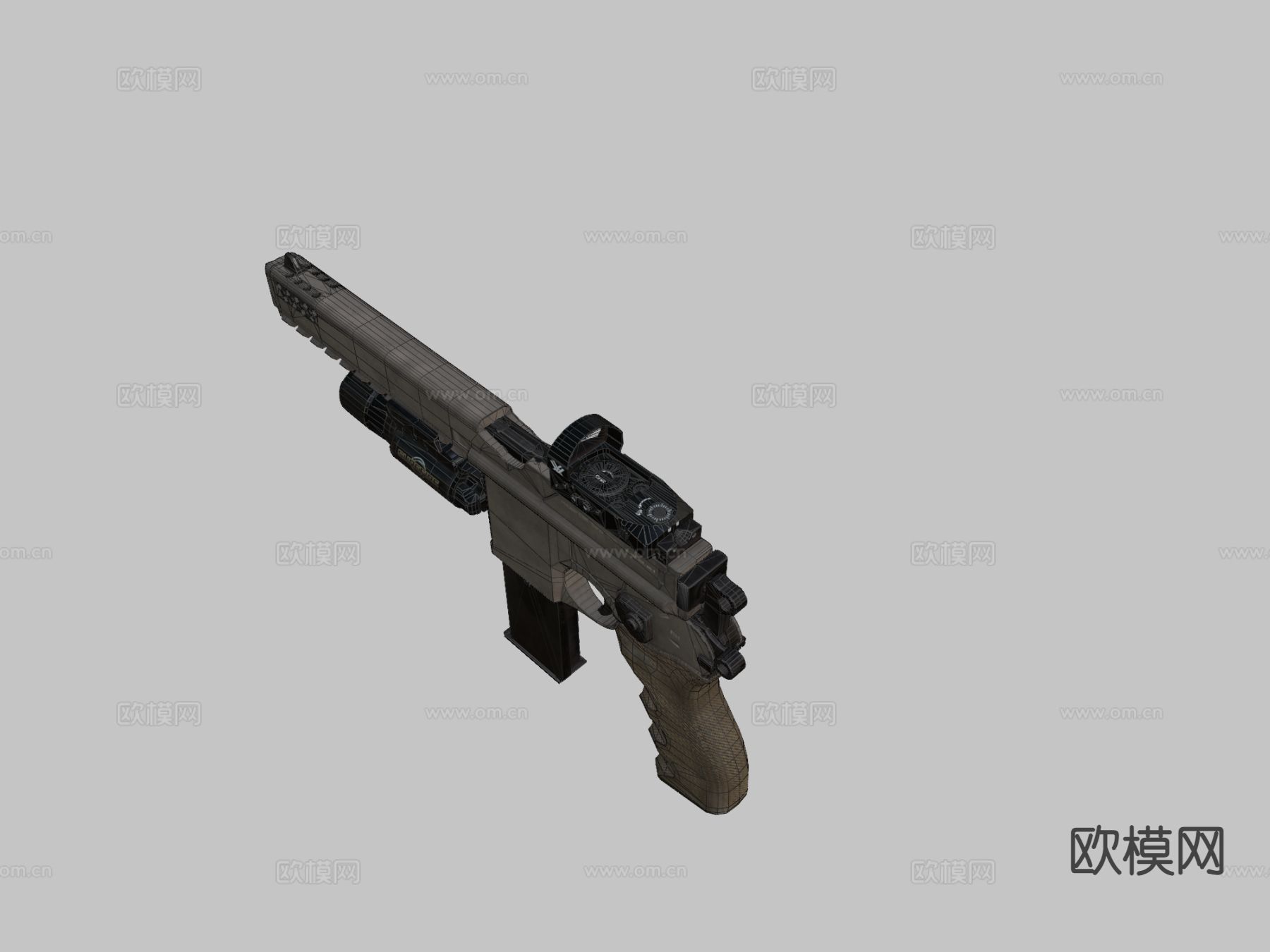 毛瑟沙地战术手枪su模型下载（渲染图3）