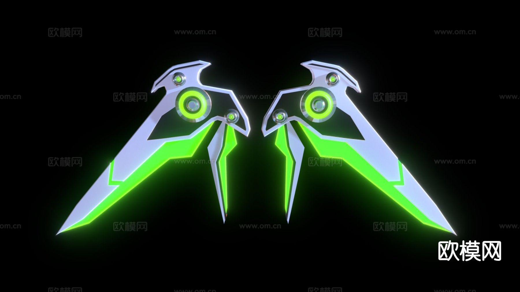 机械翼su模型下载（渲染图2）