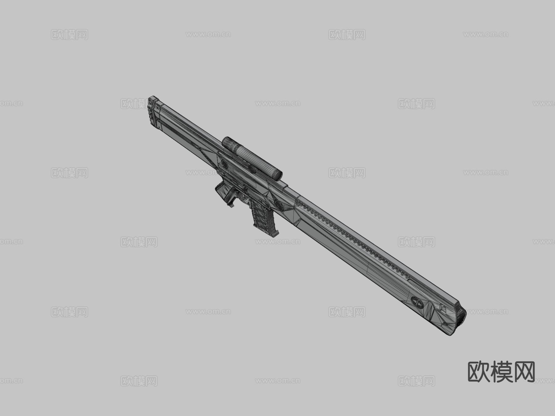 科幻枪 枪支 枪械su模型下载（渲染图3）