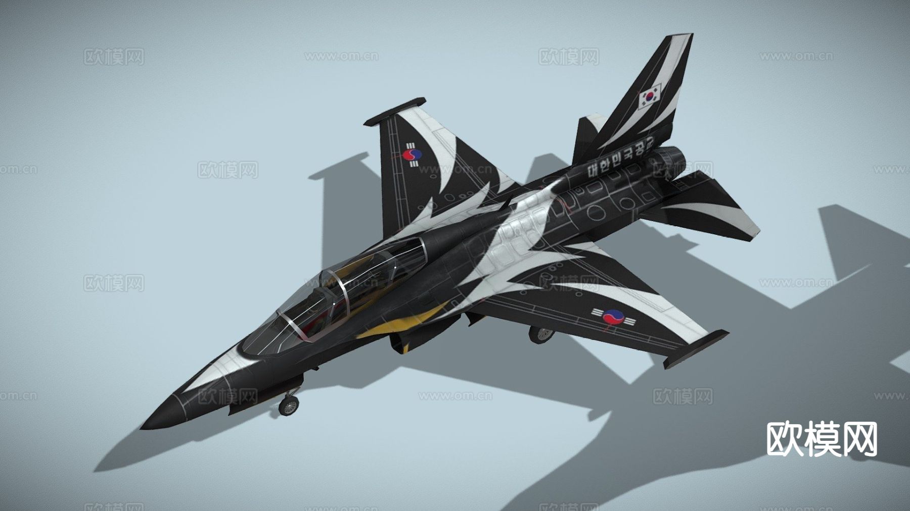 金鹰飞机 战斗机su模型下载（渲染图2）