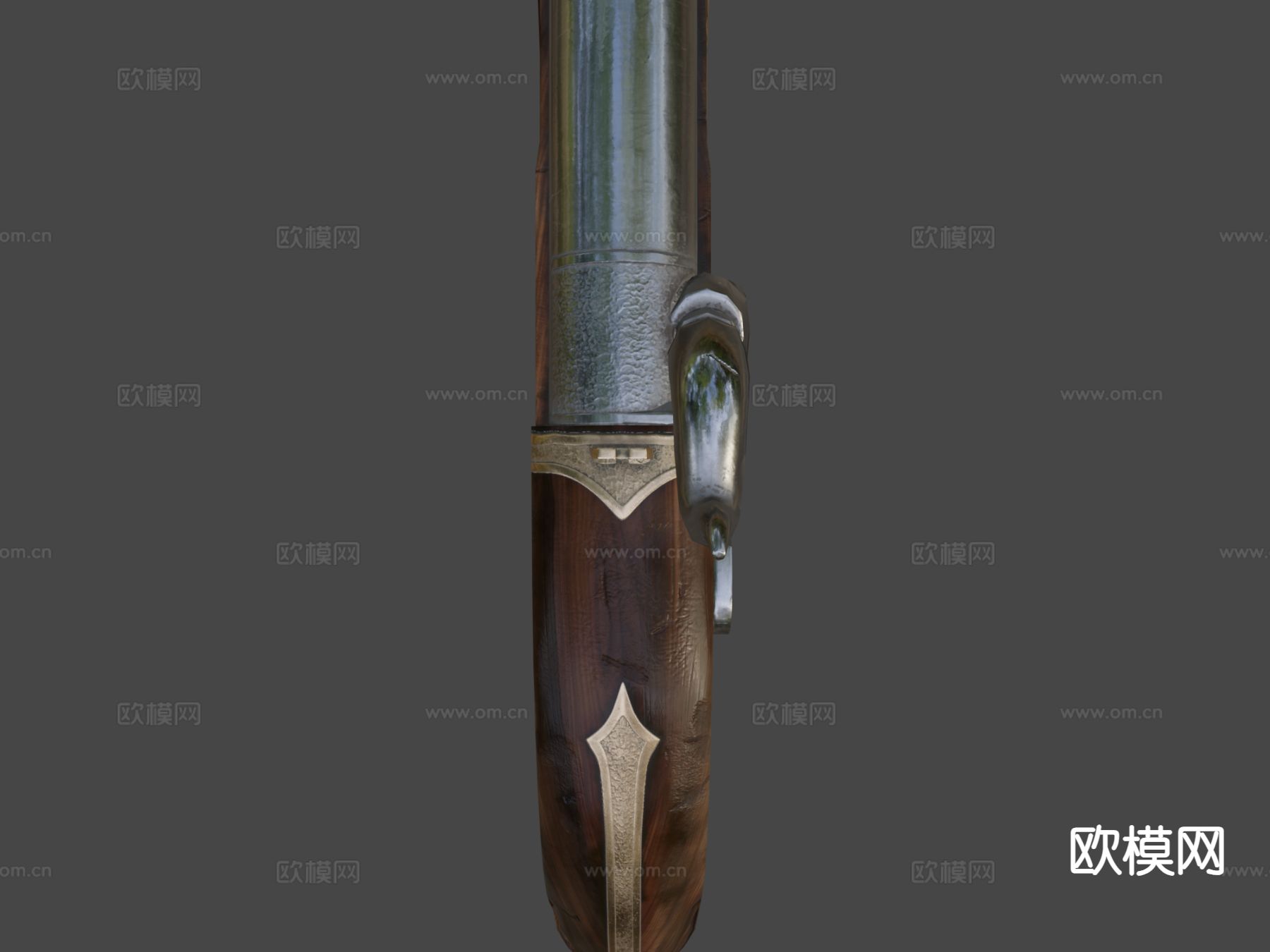 燧发枪su模型下载（渲染图6）