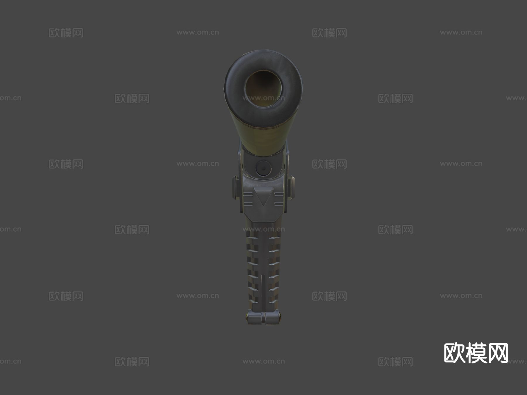 科幻黑皮肤手枪su模型下载（渲染图7）
