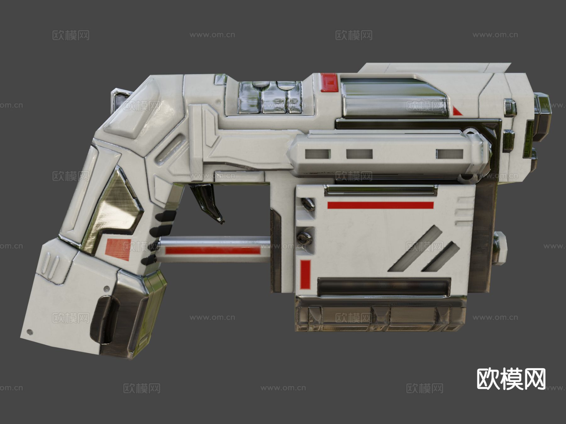 科幻简易手枪su模型下载（渲染图6）