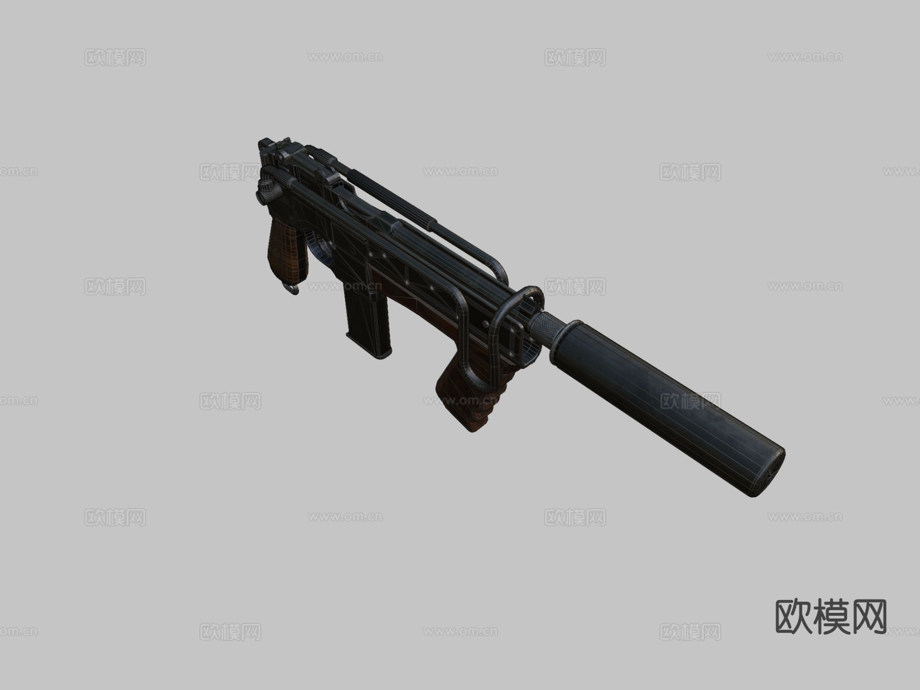 毛瑟M712突击卡宾枪su模型下载（渲染图1）
