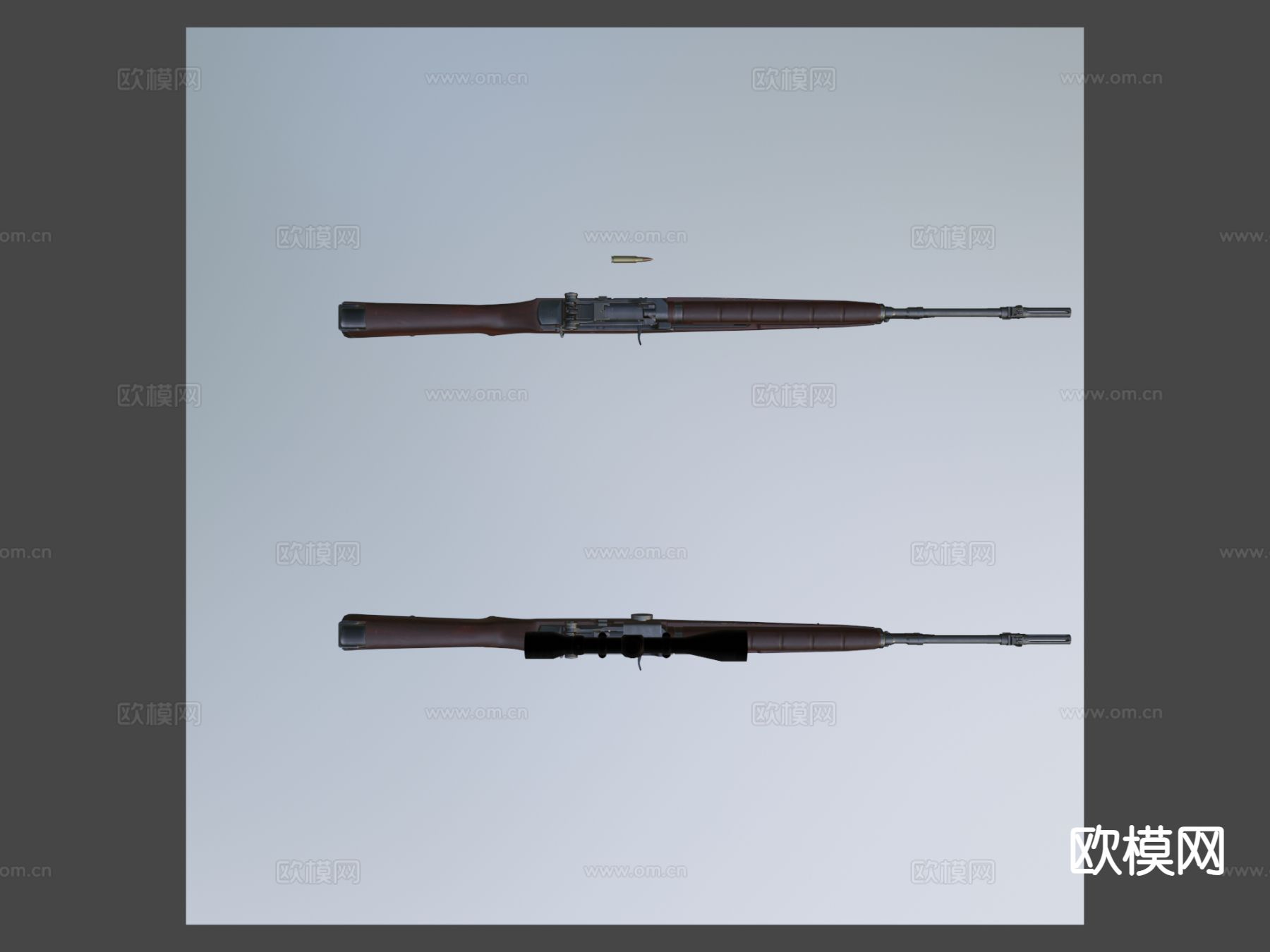 步枪 枪支 枪械su模型下载（渲染图7）