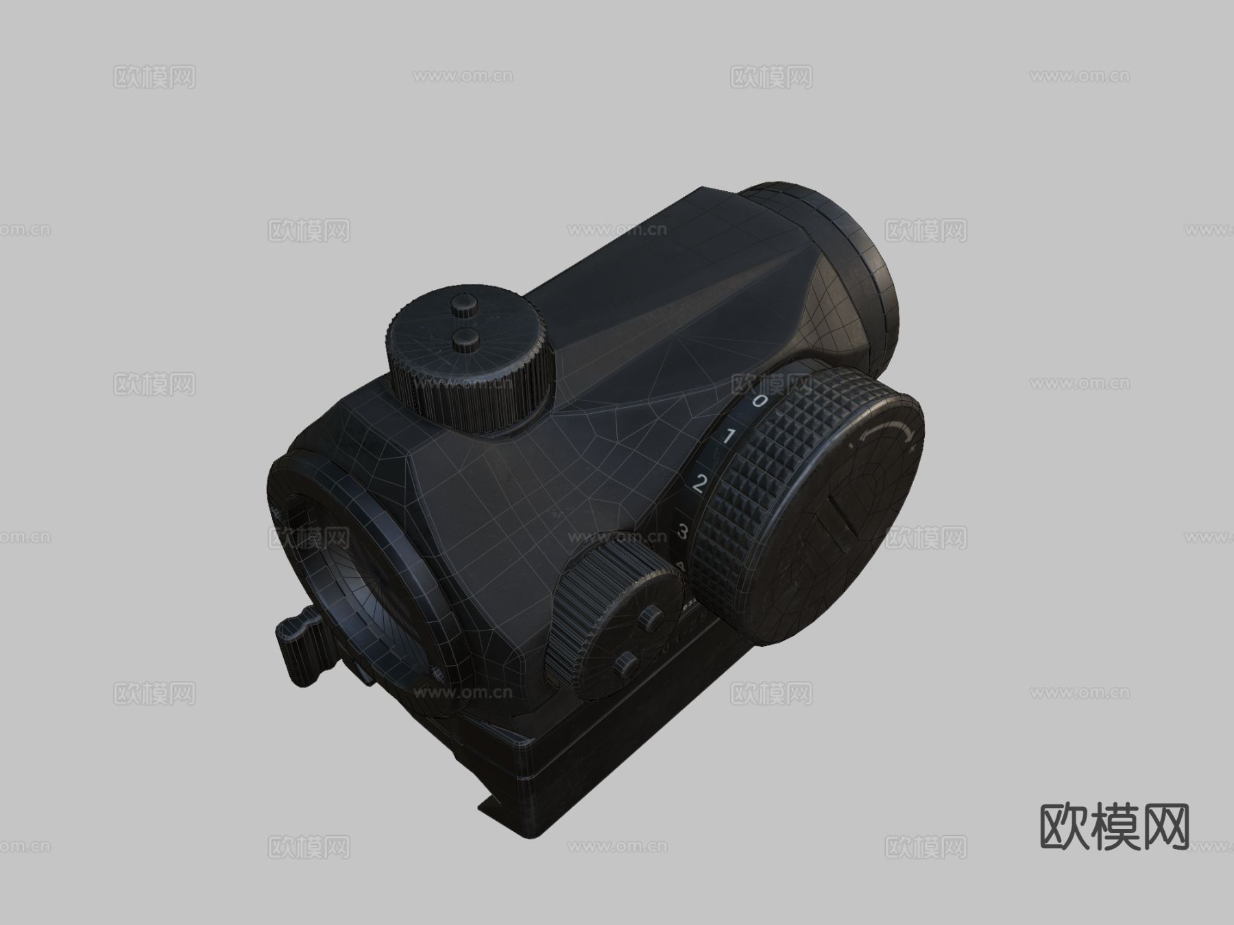 T1瞄准点 倍镜su模型下载（渲染图1）