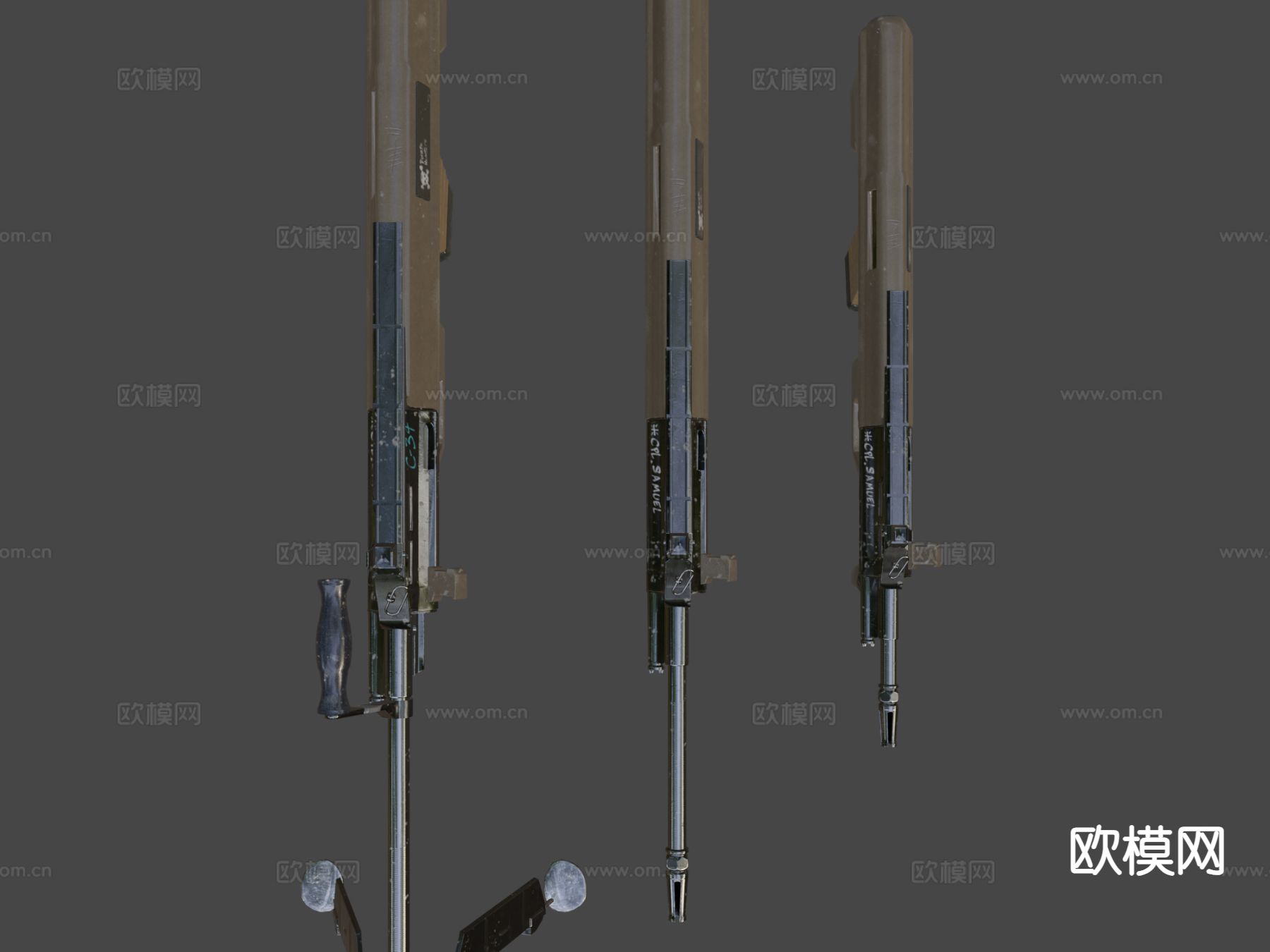Aug武器冲锋枪su模型下载（渲染图7）