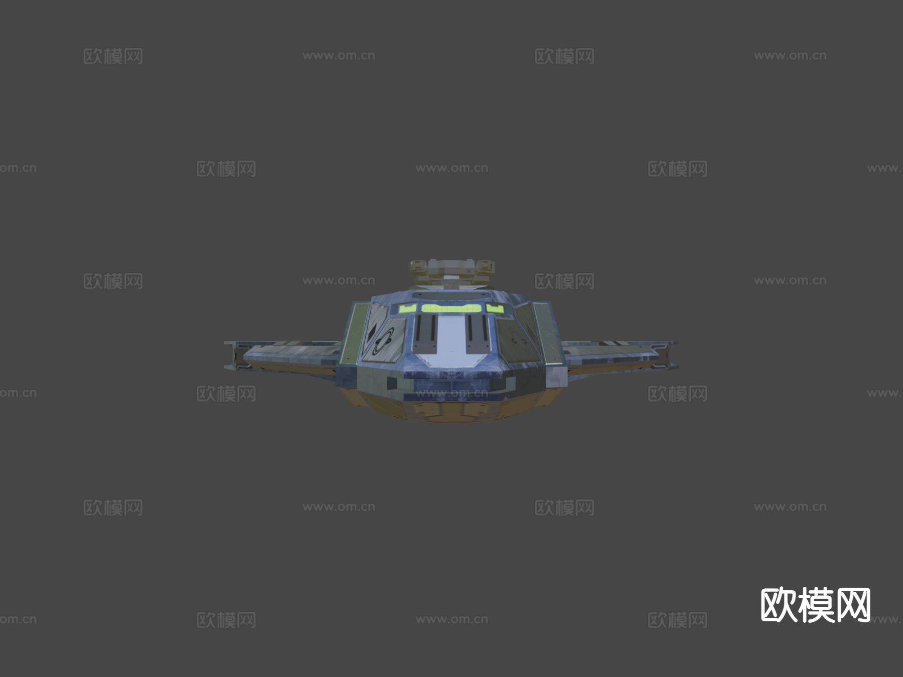 护卫舰 飞行器 宇宙飞船su模型下载（渲染图5）