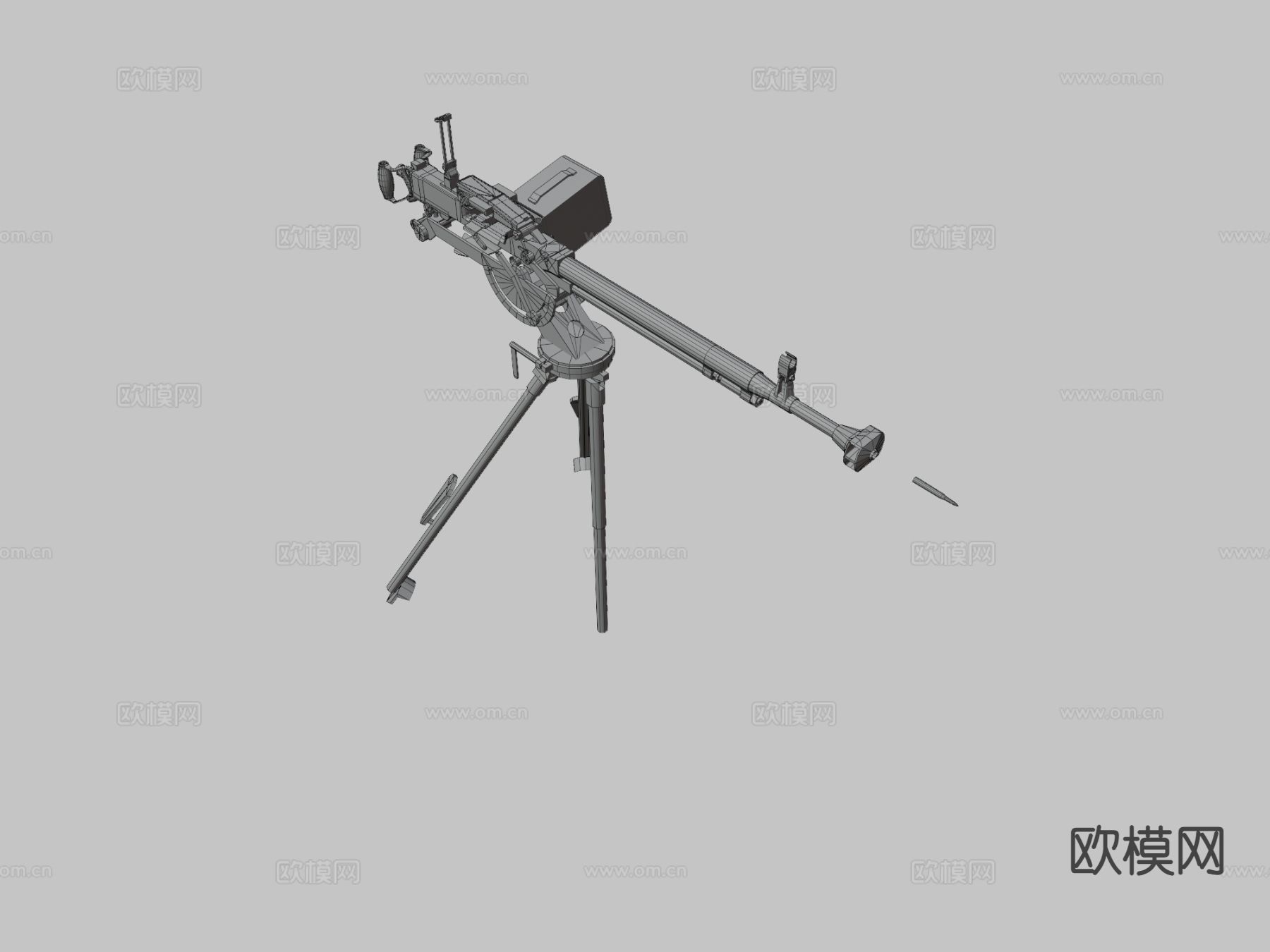 科幻步枪su模型下载（渲染图3）