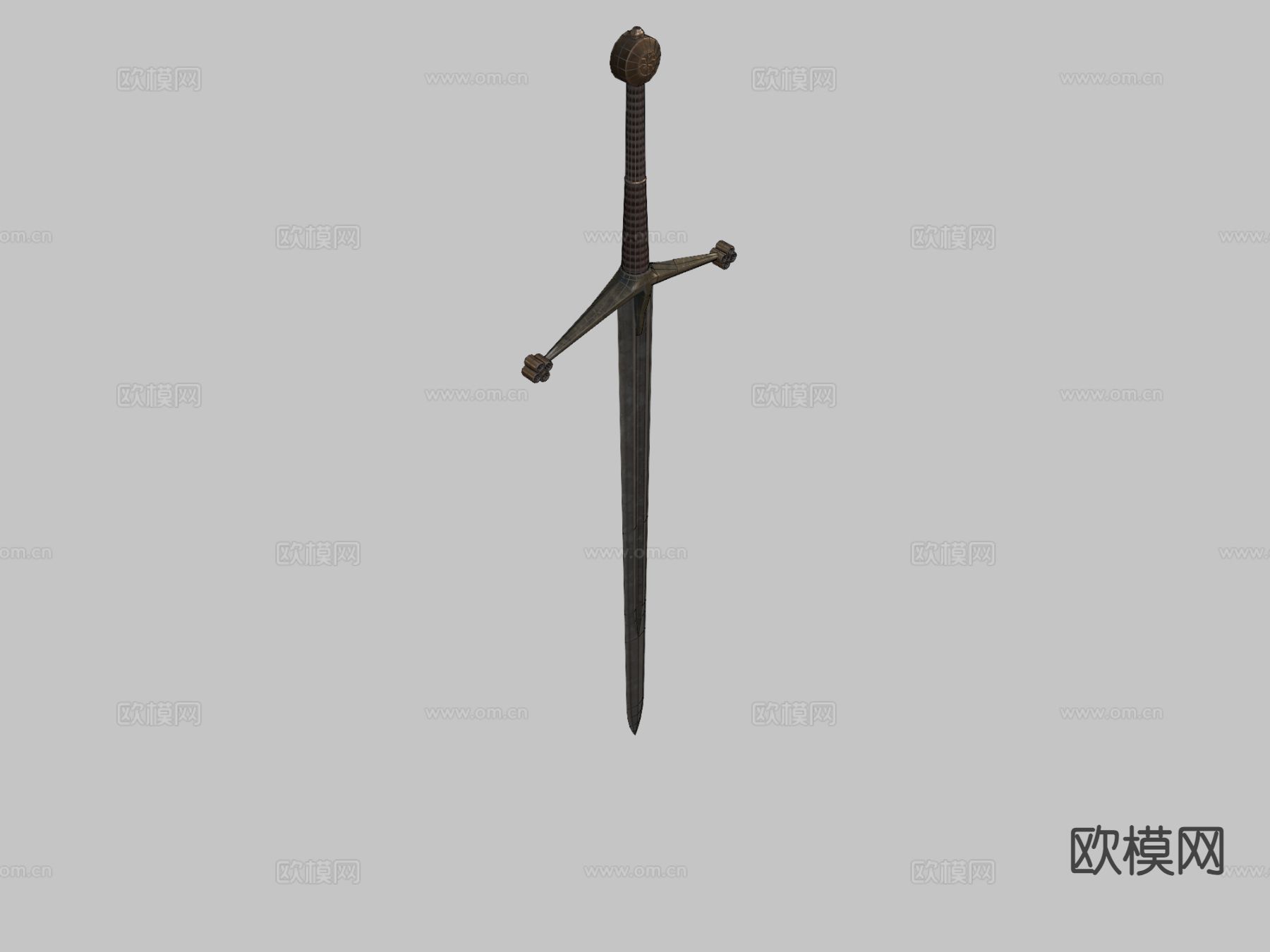 克雷莫剑 光剑 游戏道具su模型下载（渲染图1）