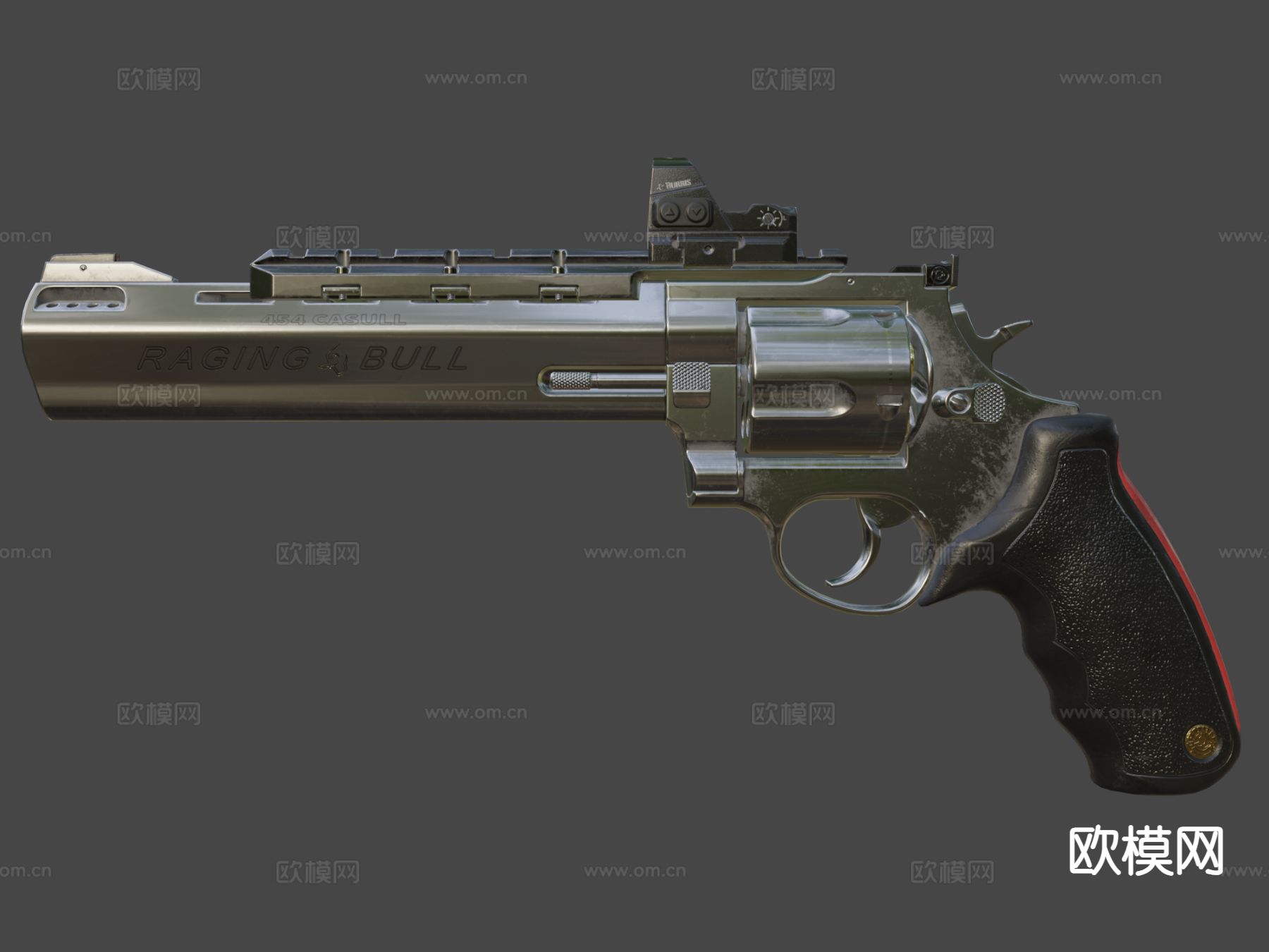 左轮手枪 枪支 枪械su模型下载（渲染图7）