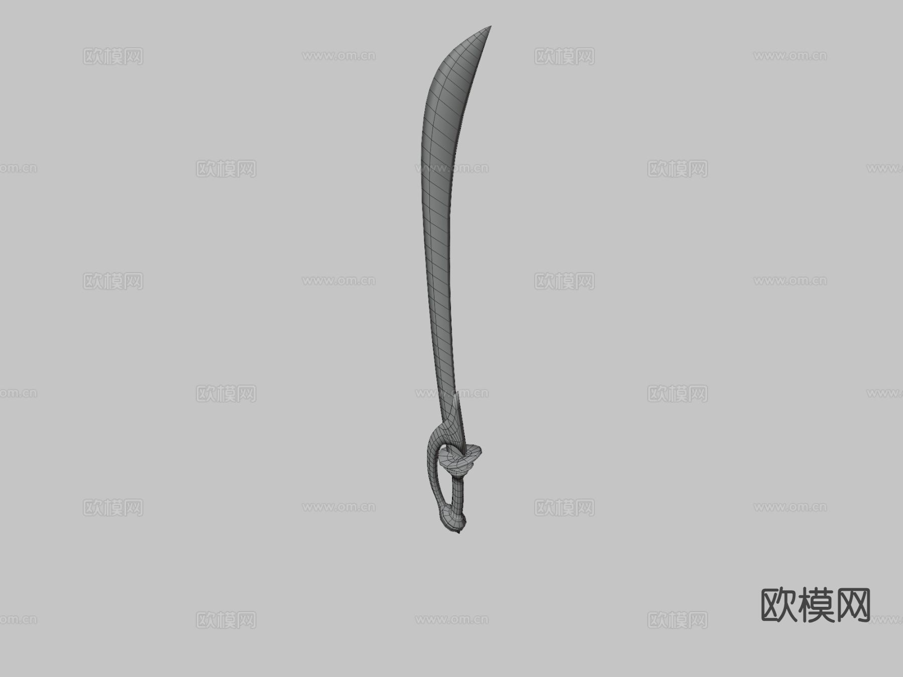 海盗军刀 弯刀su模型下载（渲染图3）