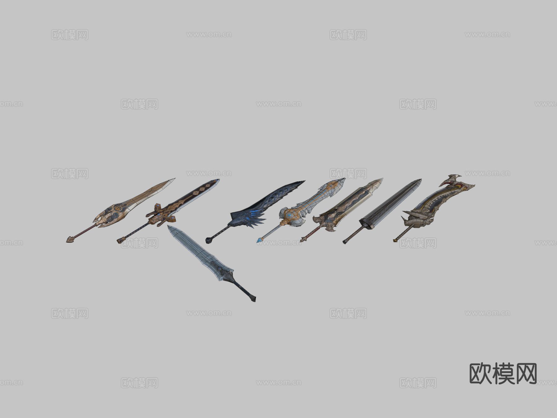 战斗剑包su模型下载（渲染图2）