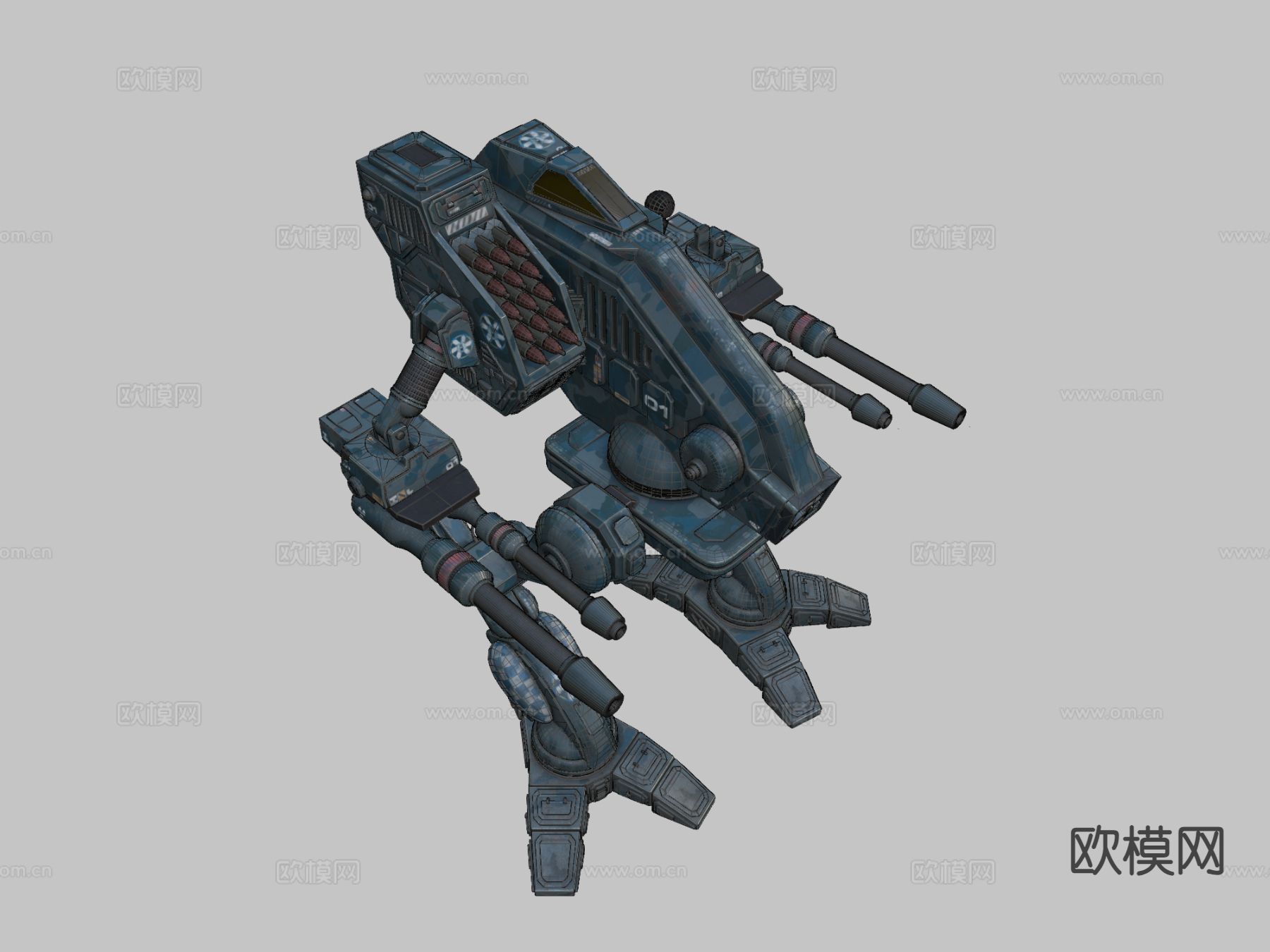 战斗机甲su模型下载（渲染图1）