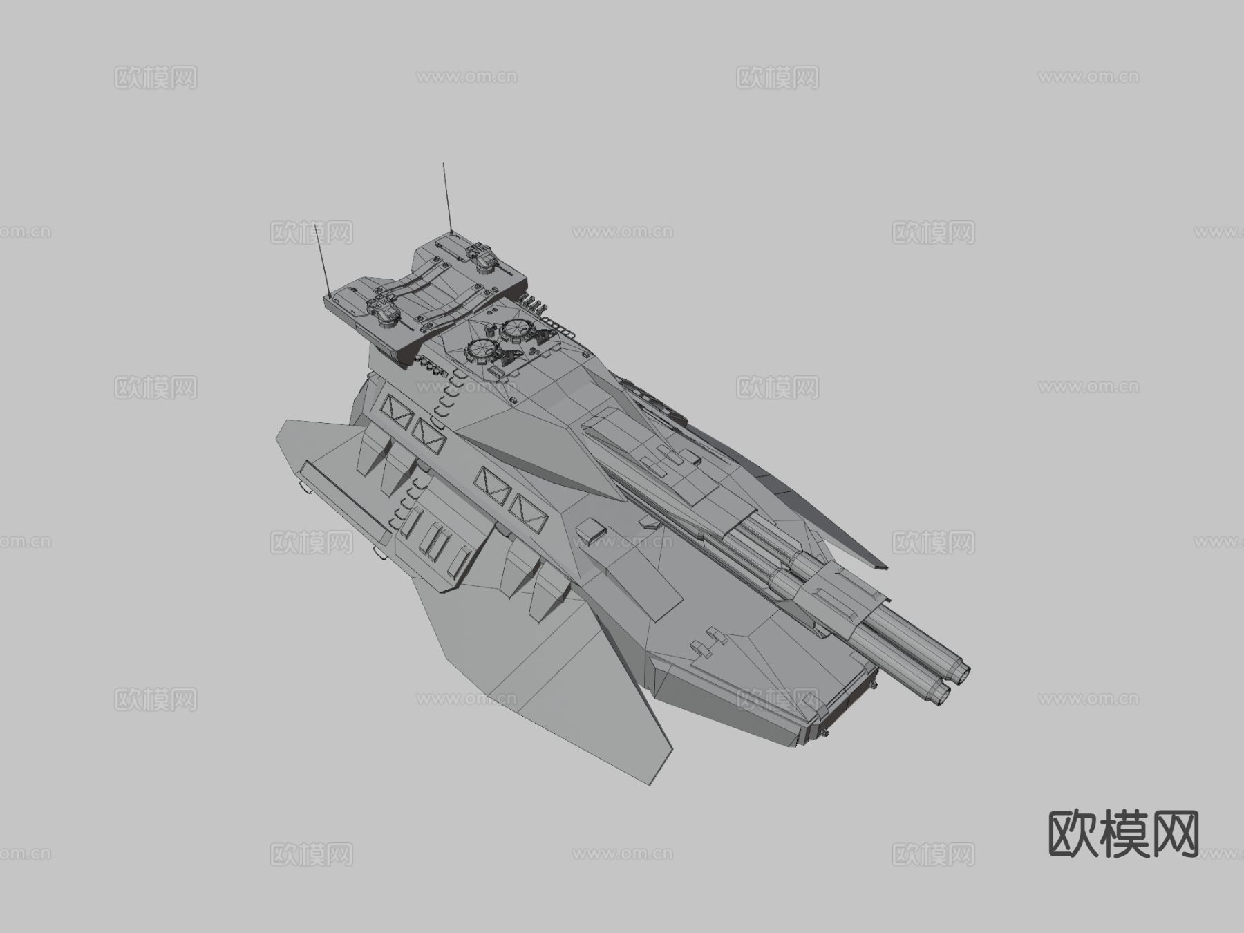 科幻蝎子重型反重力坦克su模型下载（渲染图1）