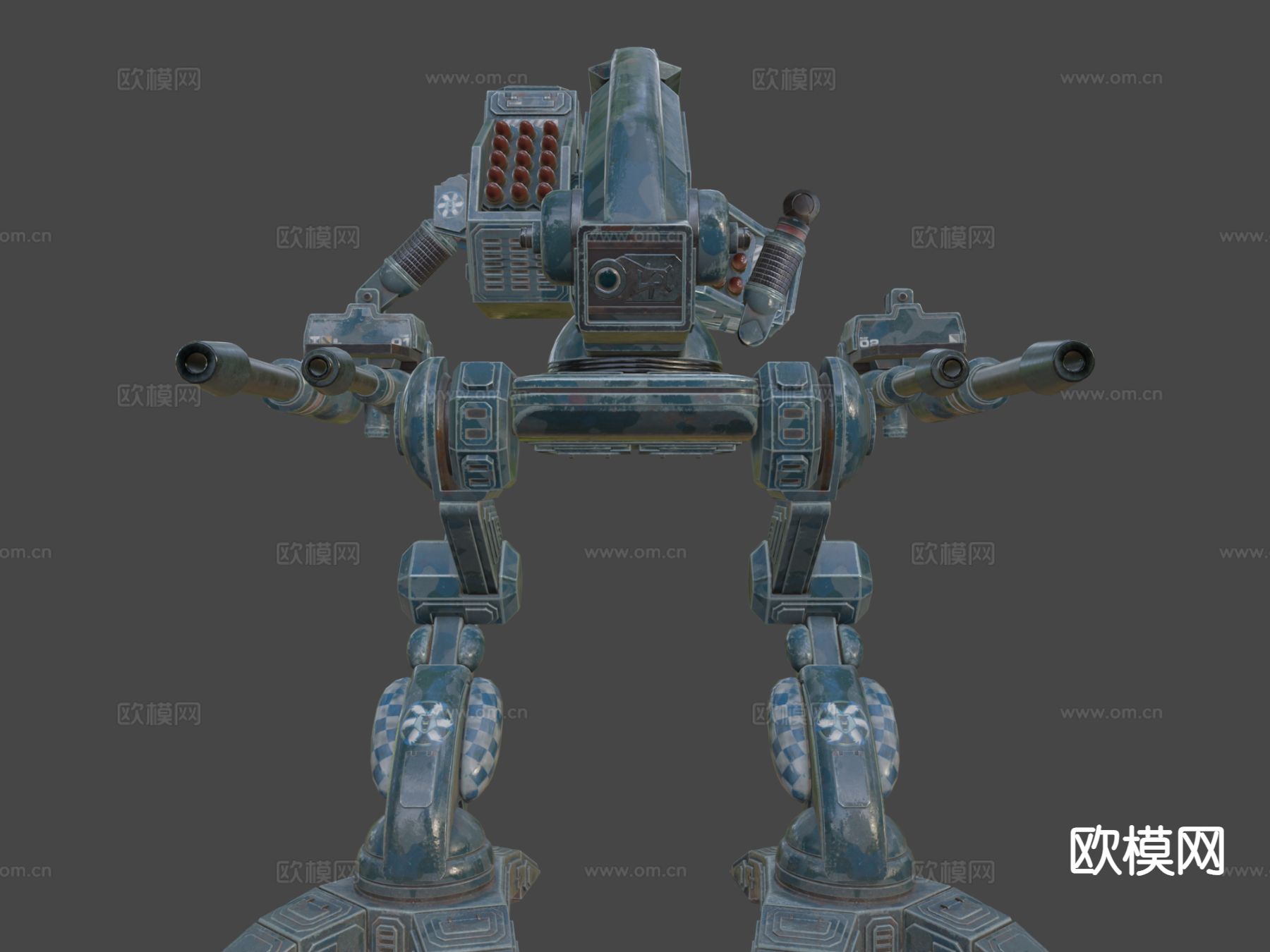 战斗机甲su模型下载（渲染图7）