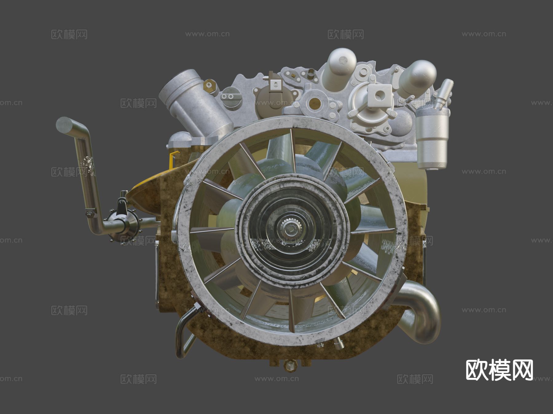 涡轴发动机 发电机su模型下载（渲染图5）