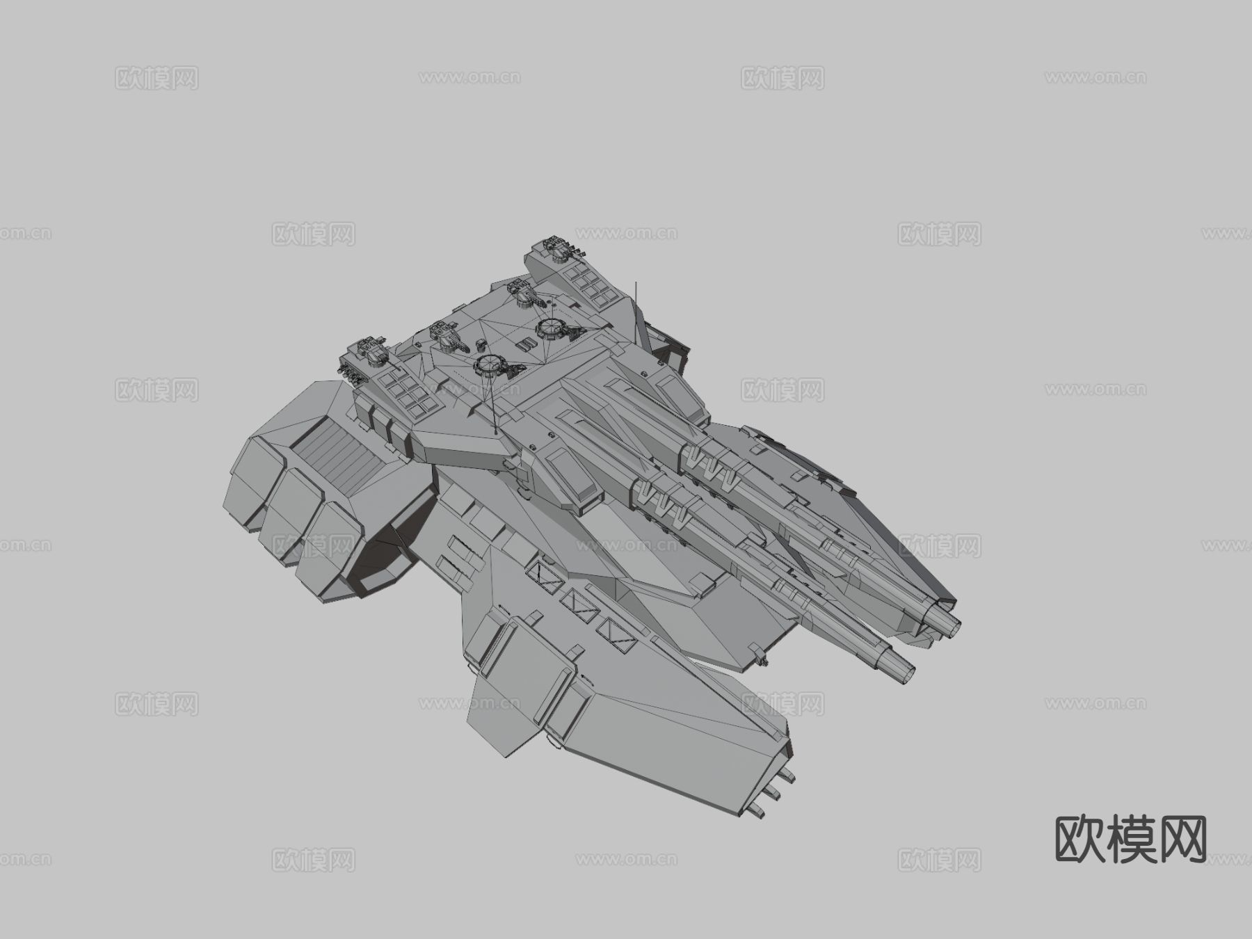科幻傀儡突击反重力坦克su模型下载（渲染图1）